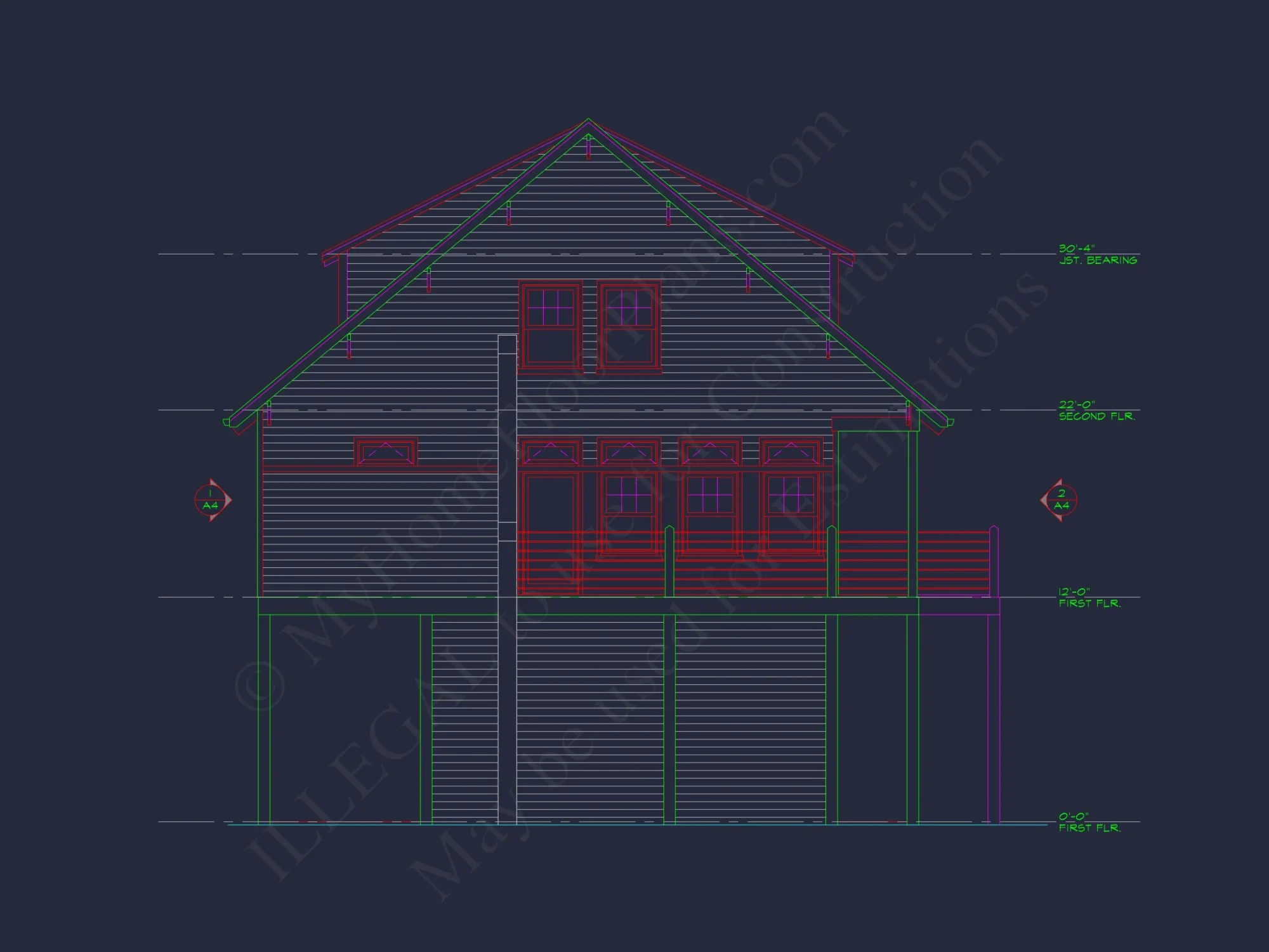 Beach house Plan 4452 Sq Ft