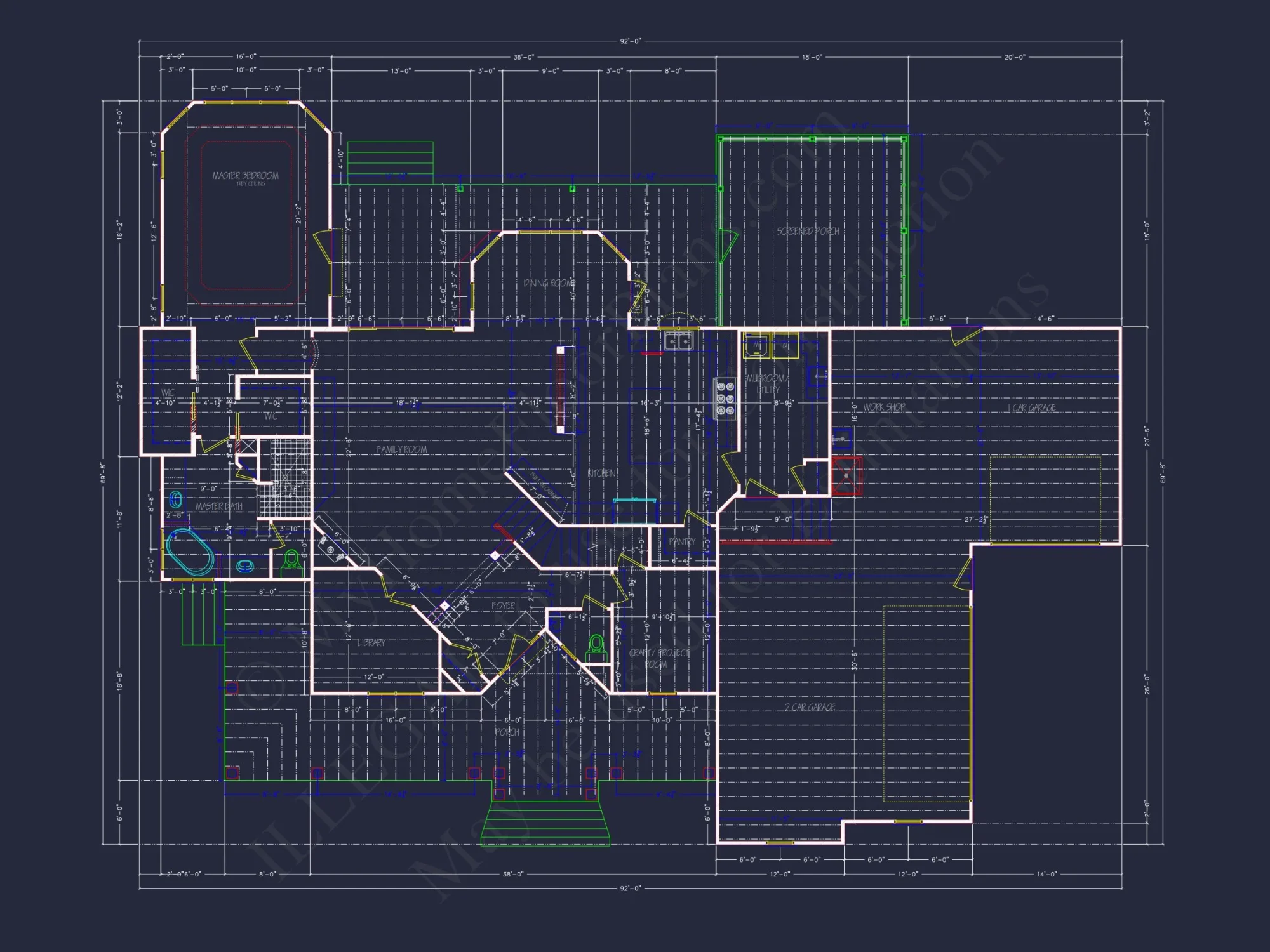 Traditional 4-Bedroom Country house Plan & Blueprint Designs