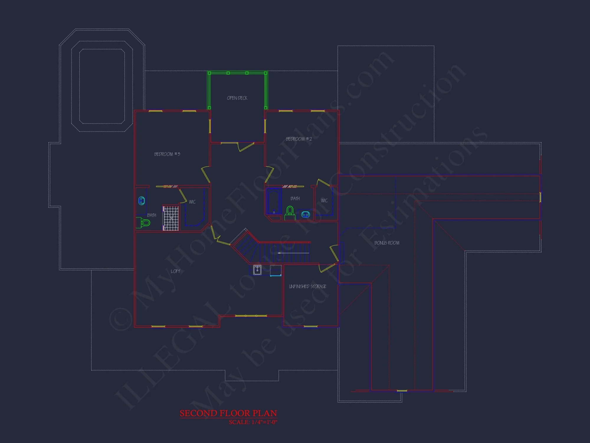 Traditional 4-Bedroom Country house Plan & Blueprint Designs