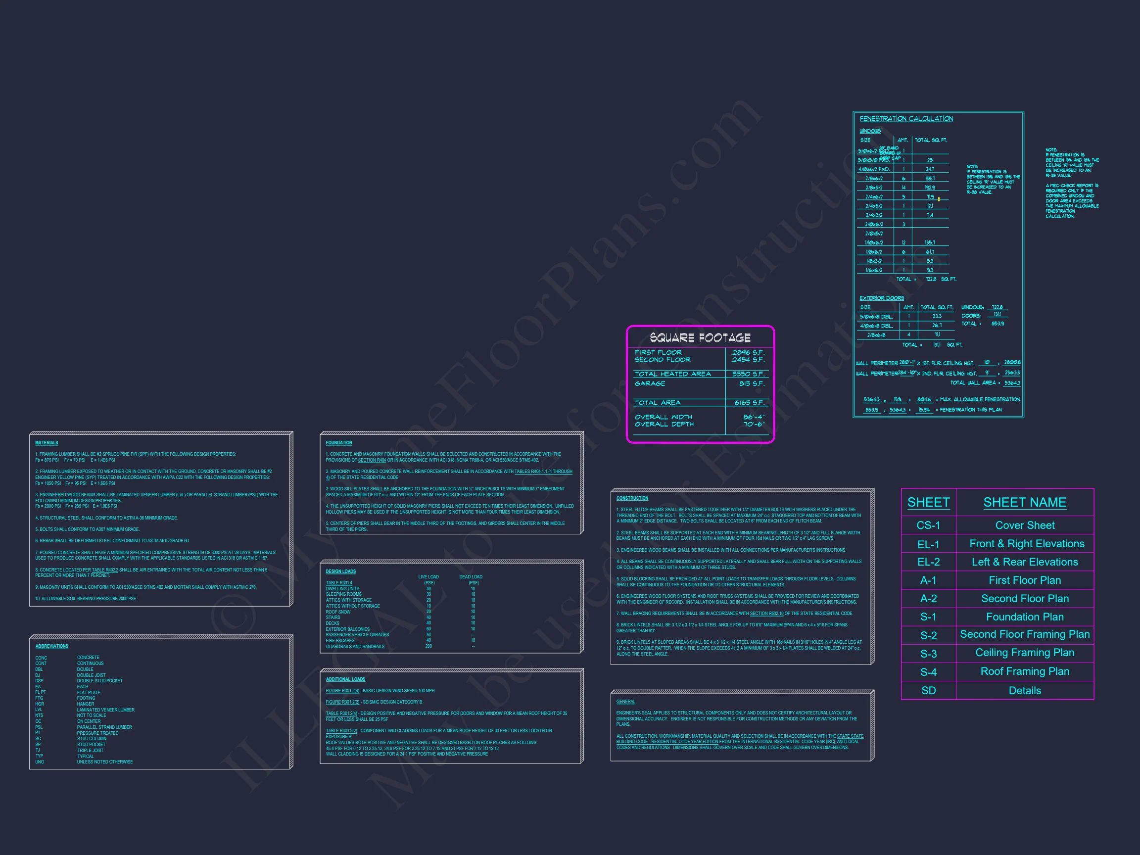 Traditional Craftsman house Plan - 4 Bed, 4 Bath, 5350 SqFt - Blueprint & CAD