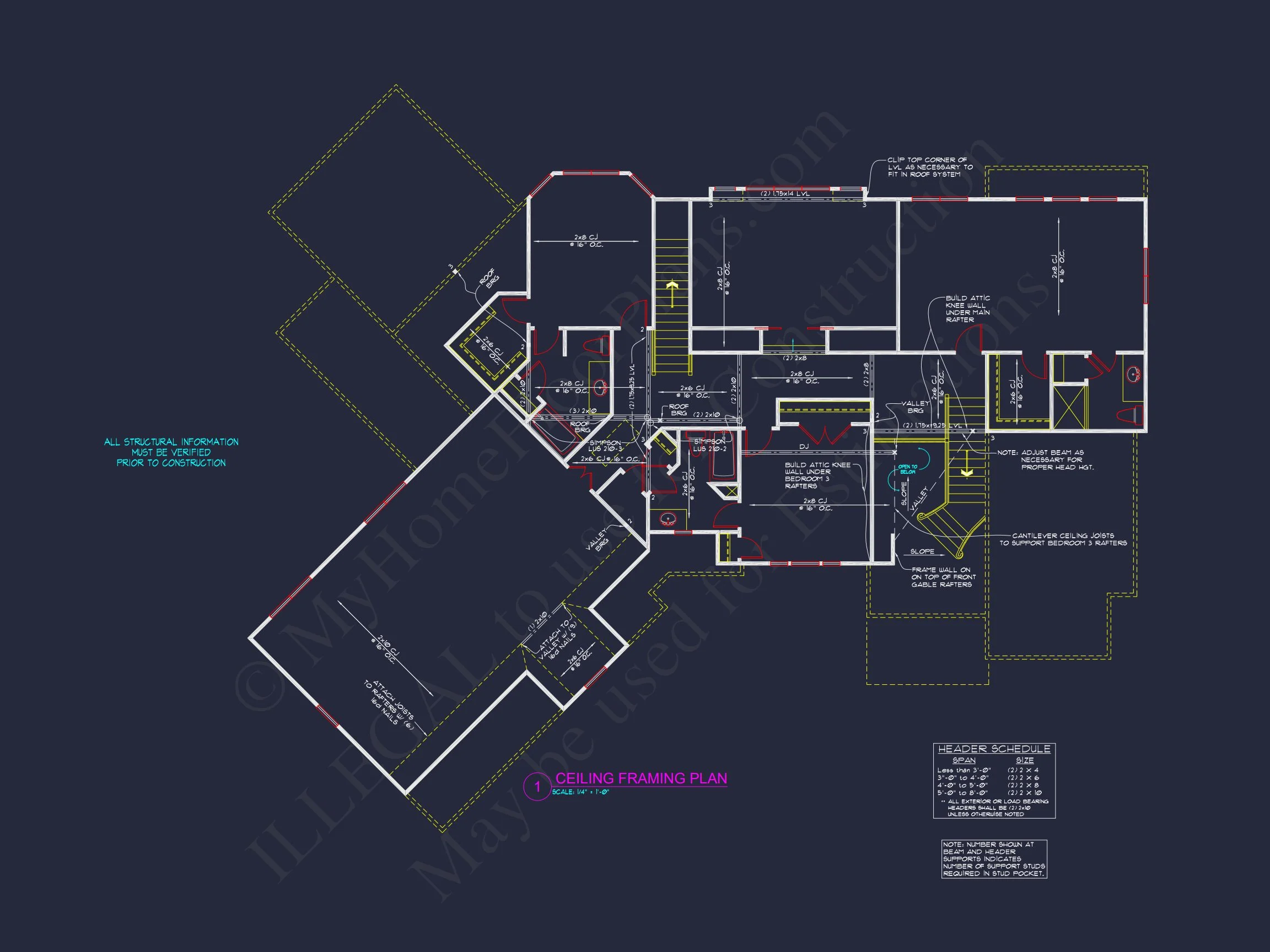 Traditional Craftsman house Plan - 4 Bed, 4 Bath, 5350 SqFt - Blueprint & CAD