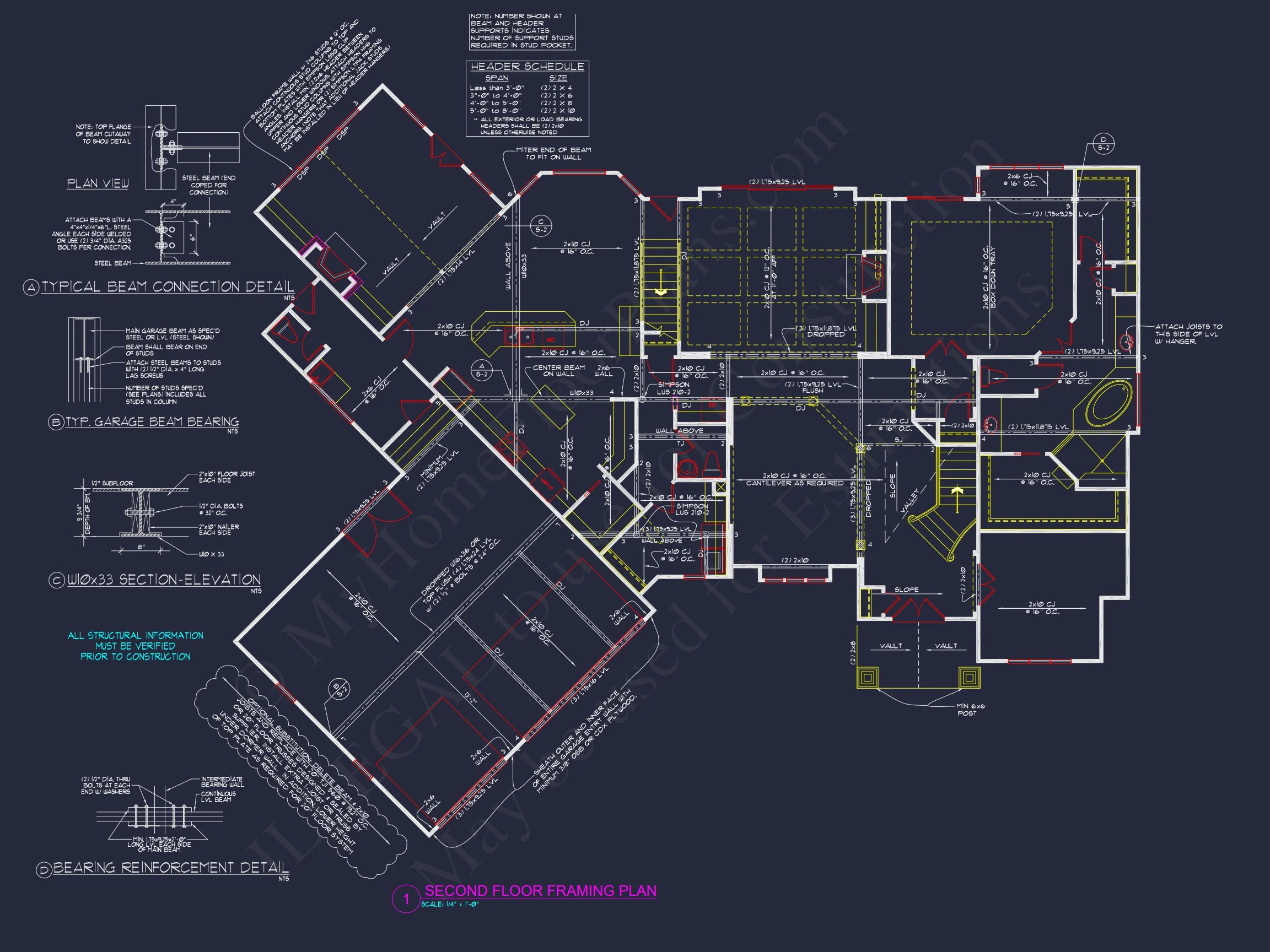 Traditional Craftsman house Plan - 4 Bed, 4 Bath, 5350 SqFt - Blueprint & CAD