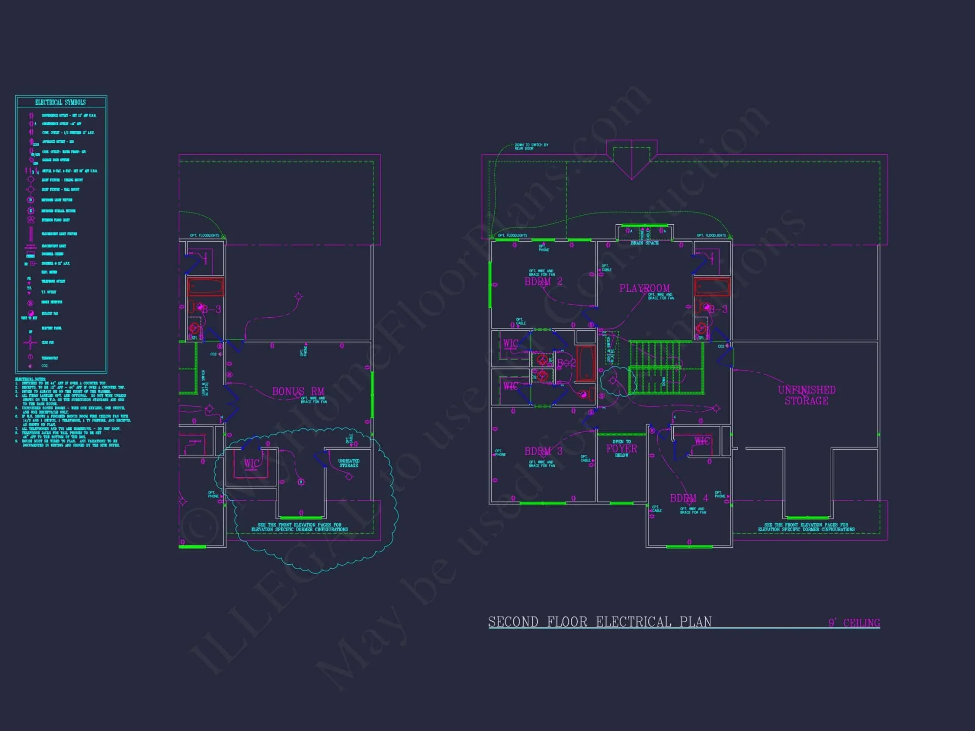 Elegant house Plan: Detailed Blueprints, CAD Designs & Floor Plans