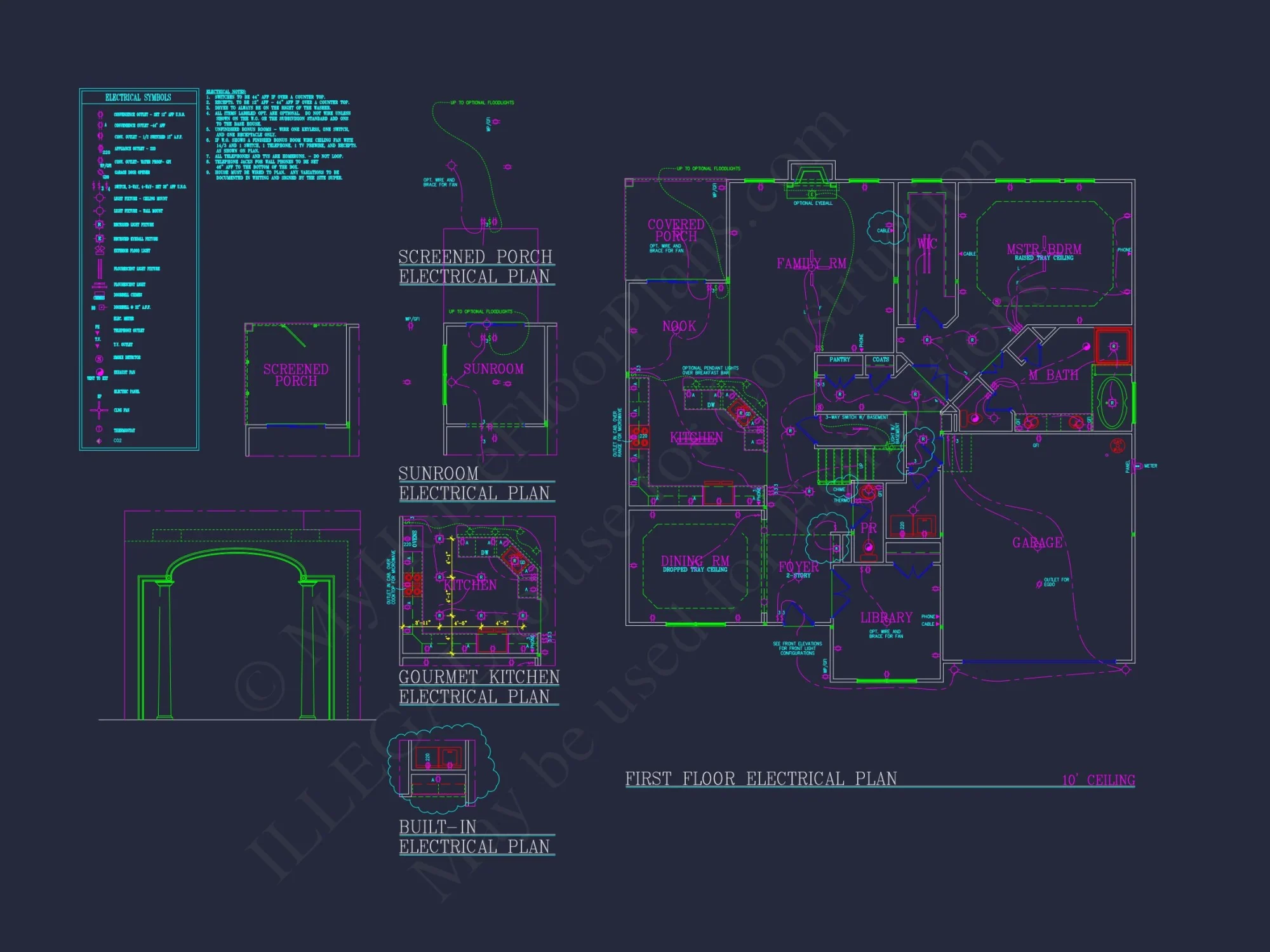 Elegant house Plan: Detailed Blueprints, CAD Designs & Floor Plans