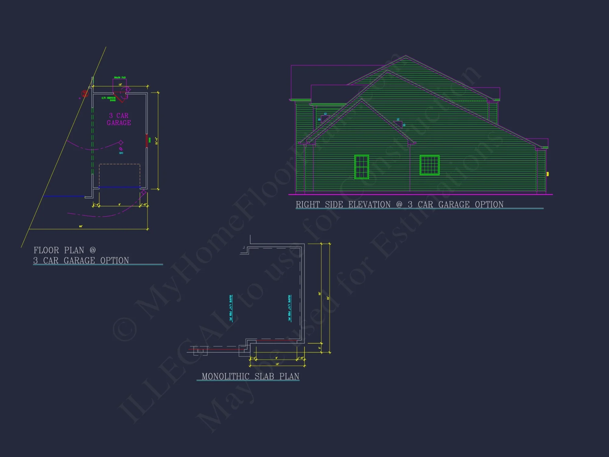 Elegant house Plan: Detailed Blueprints, CAD Designs & Floor Plans
