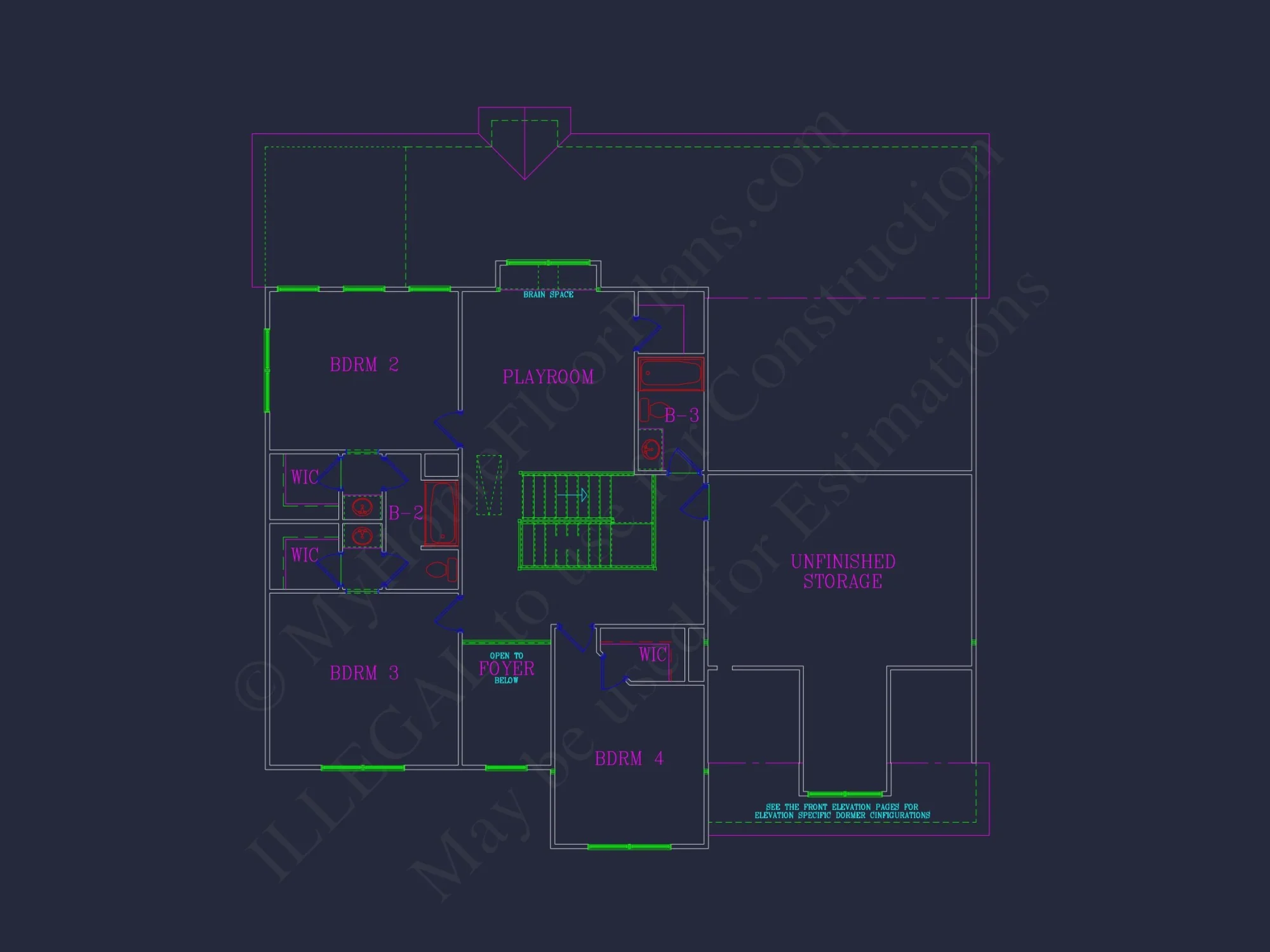 Elegant house Plan: Detailed Blueprints, CAD Designs & Floor Plans