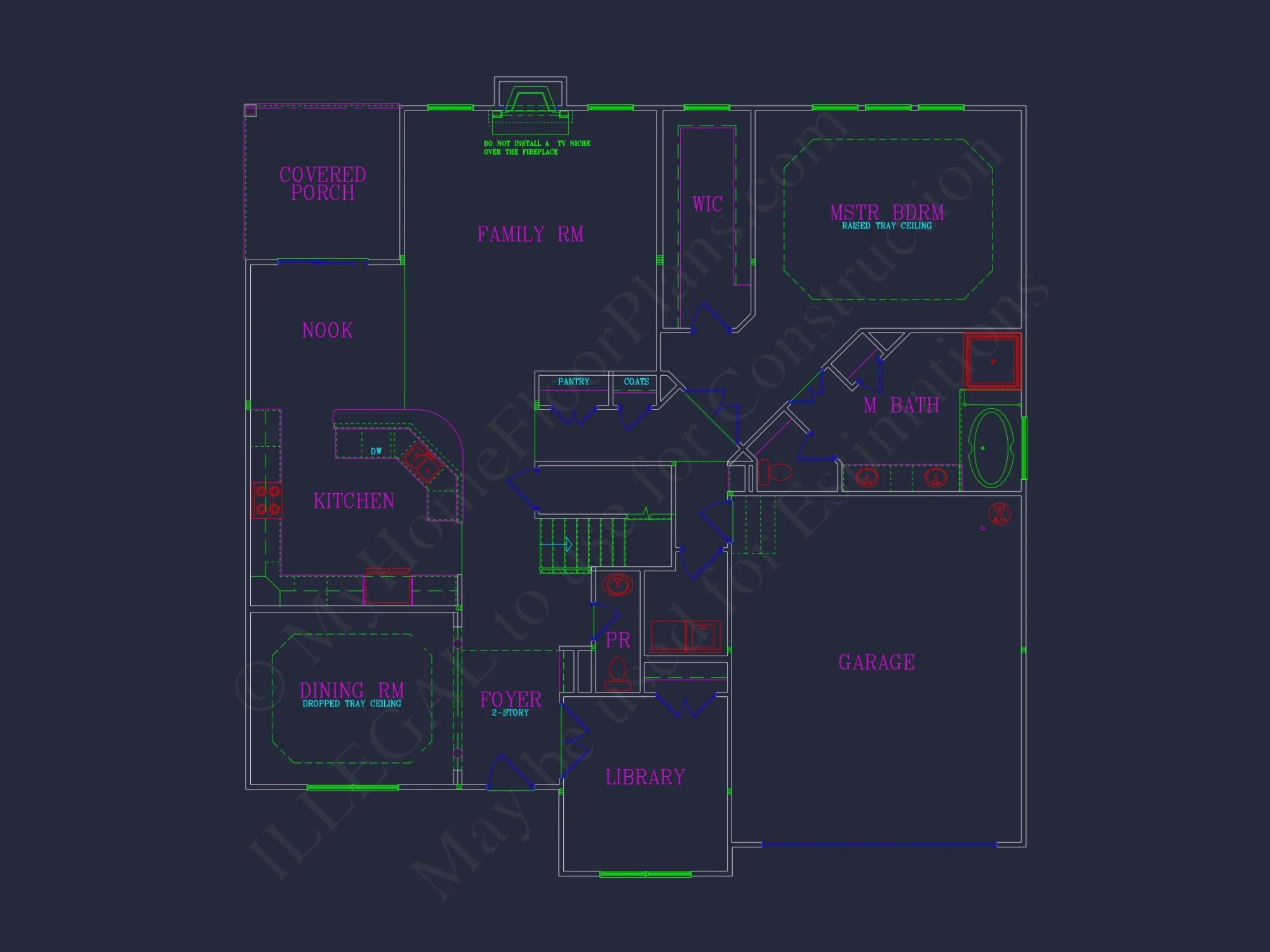 Elegant house Plan: Detailed Blueprints, CAD Designs & Floor Plans