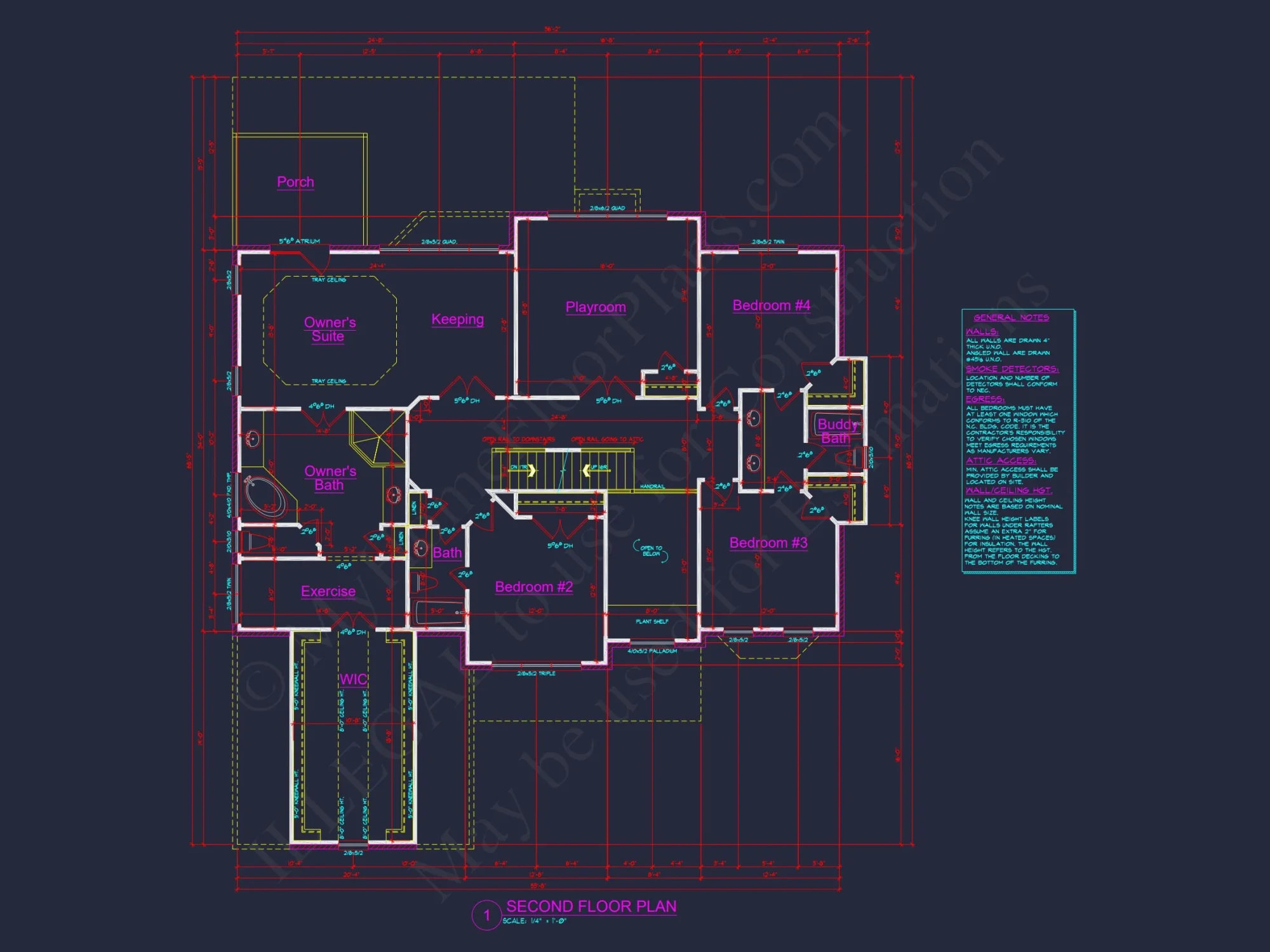 Colonial Revival house Plan: 3D Blueprint for Spacious Designs