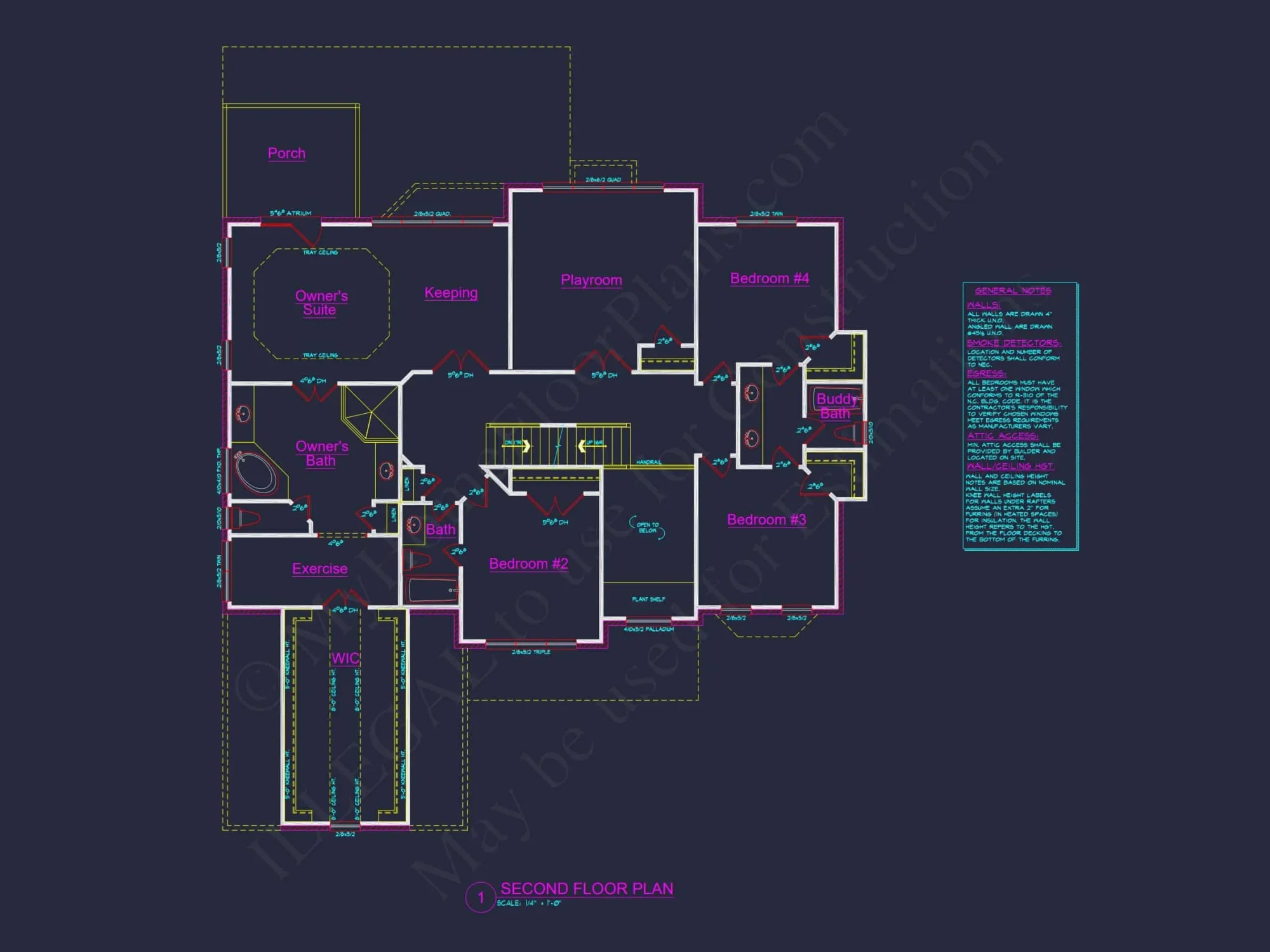 Colonial Revival house Plan: 3D Blueprint for Spacious Designs