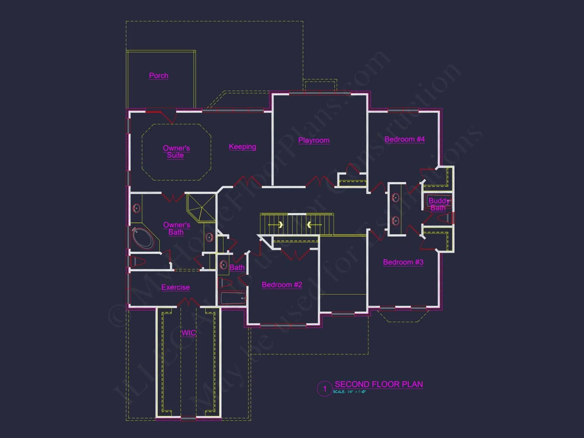 Colonial Revival house Plan: 3D Blueprint for Spacious Designs