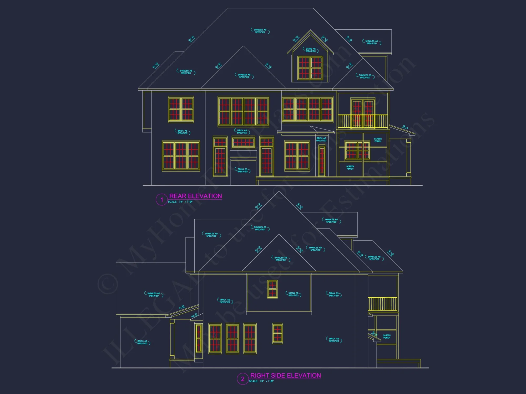 Colonial Revival house Plan: 3D Blueprint for Spacious Designs