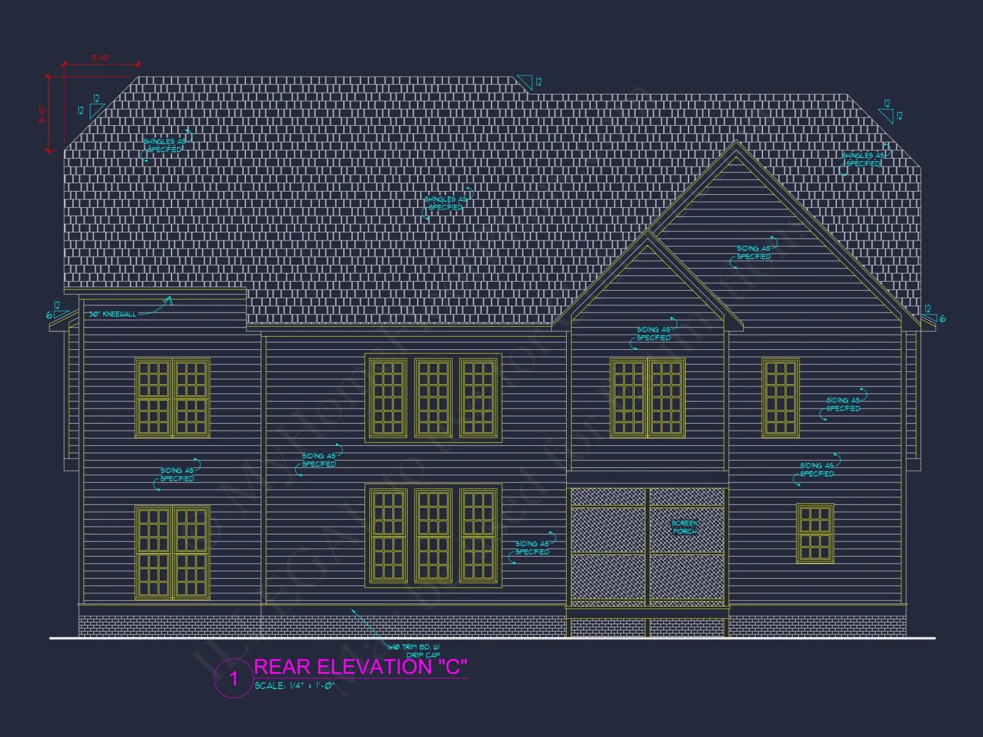 Spacious 2-Story house Plan with CAD Designs and 4 Elevations