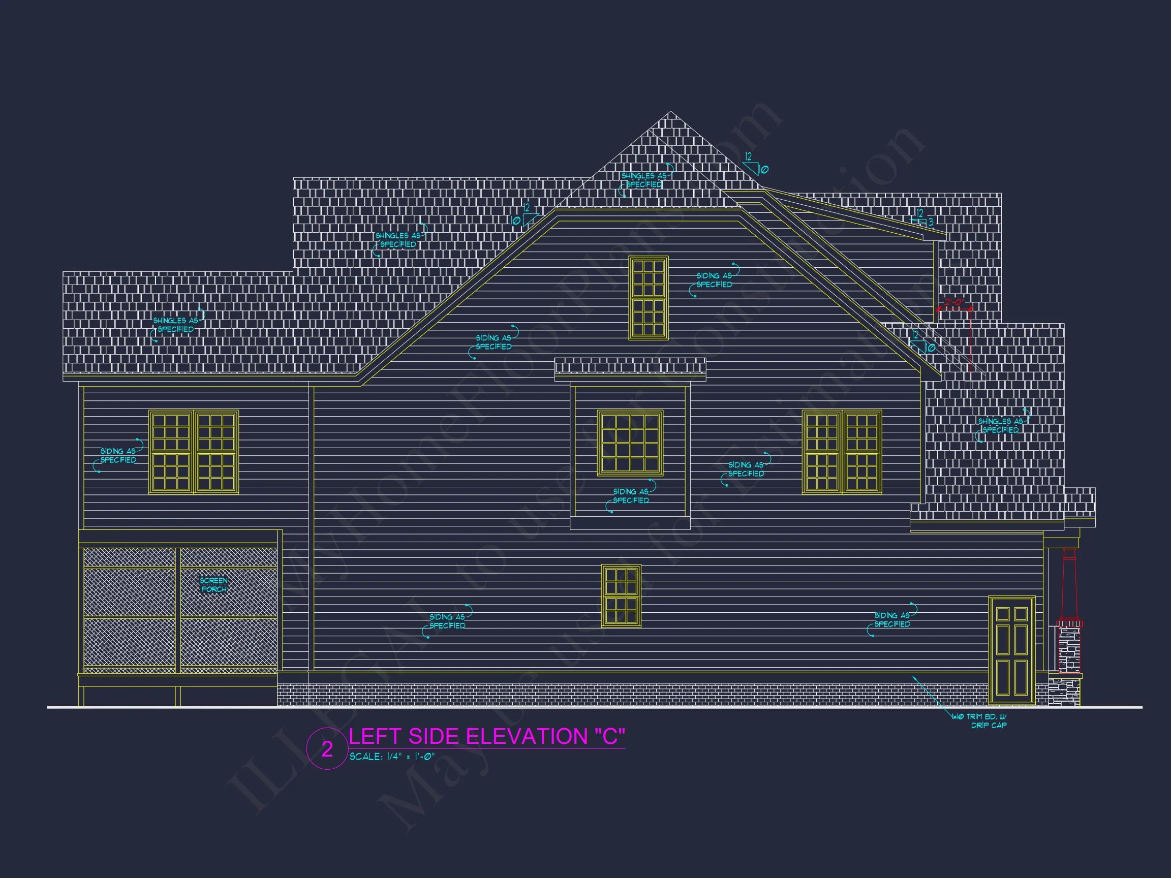 Spacious 2-Story house Plan with CAD Designs and 4 Elevations