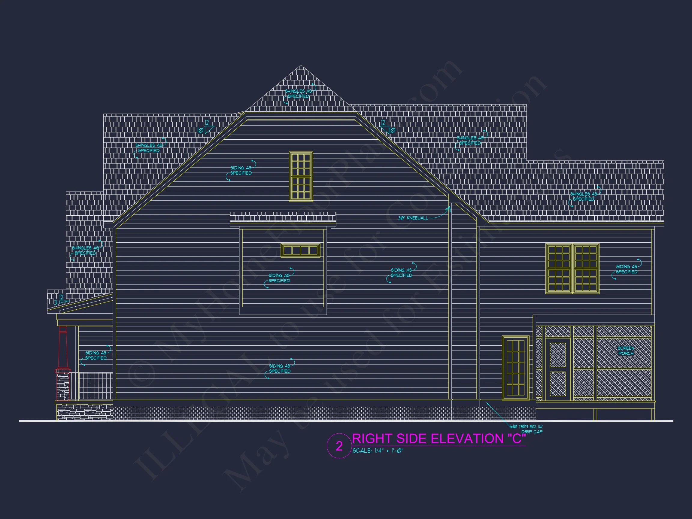 Spacious 2-Story house Plan with CAD Designs and 4 Elevations