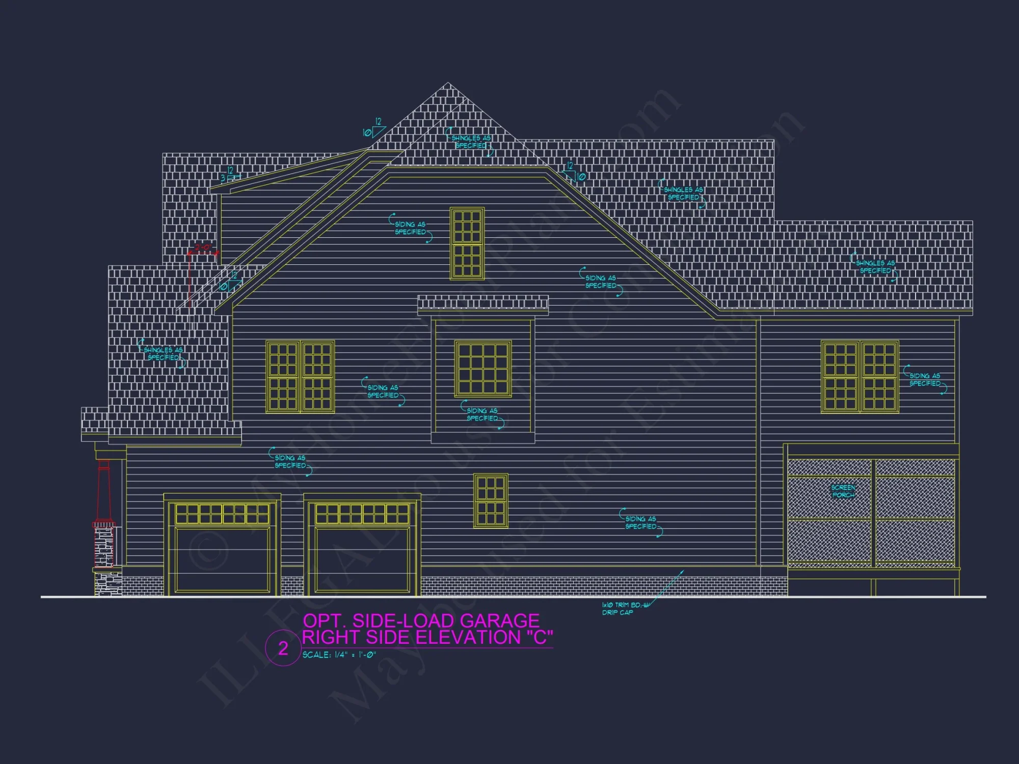 Spacious 2-Story house Plan with CAD Designs and 4 Elevations