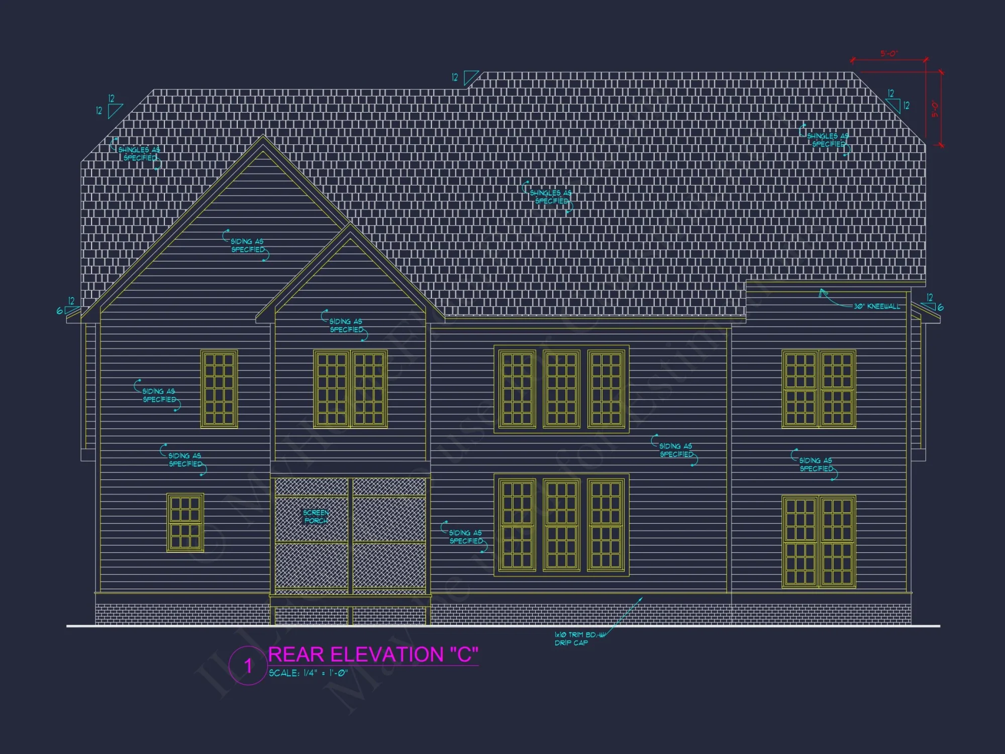 Spacious 2-Story house Plan with CAD Designs and 4 Elevations