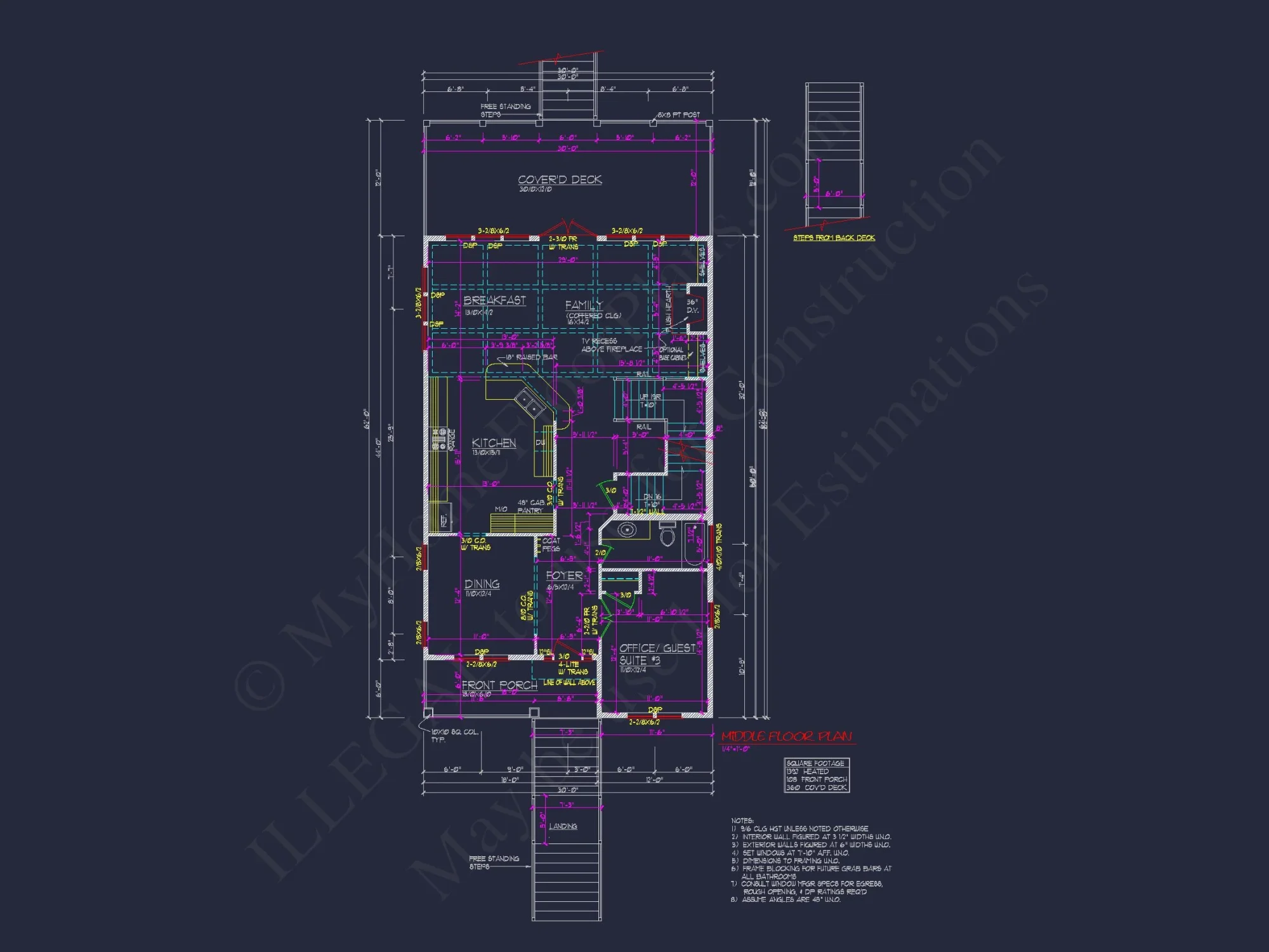Elegant Beach house Plan with Detailed CAD Designs & Blueprints