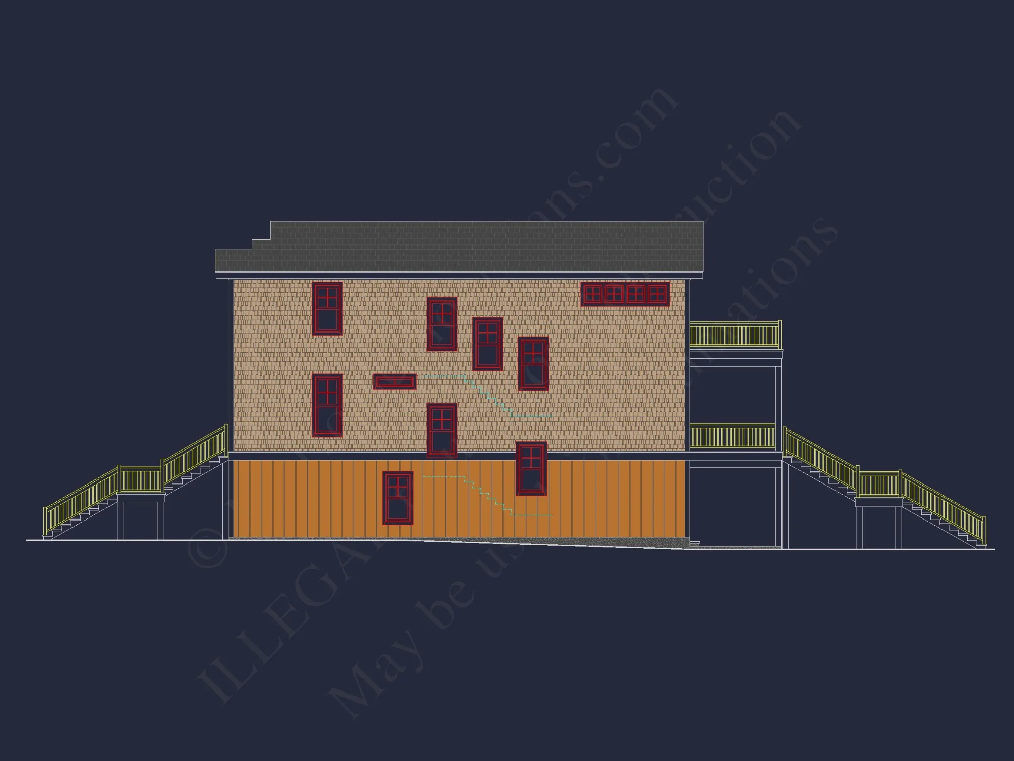 Elegant Beach house Plan with Detailed CAD Designs & Blueprints