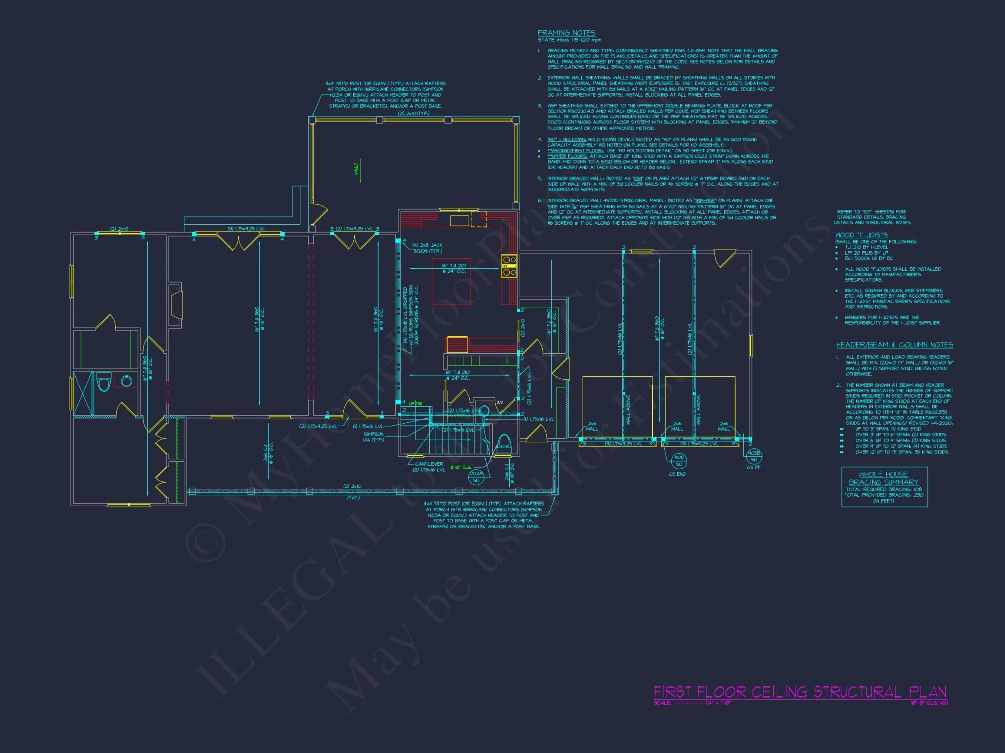 Colonial Farmhouse house Plan with CAD Designs and Floor Blueprint