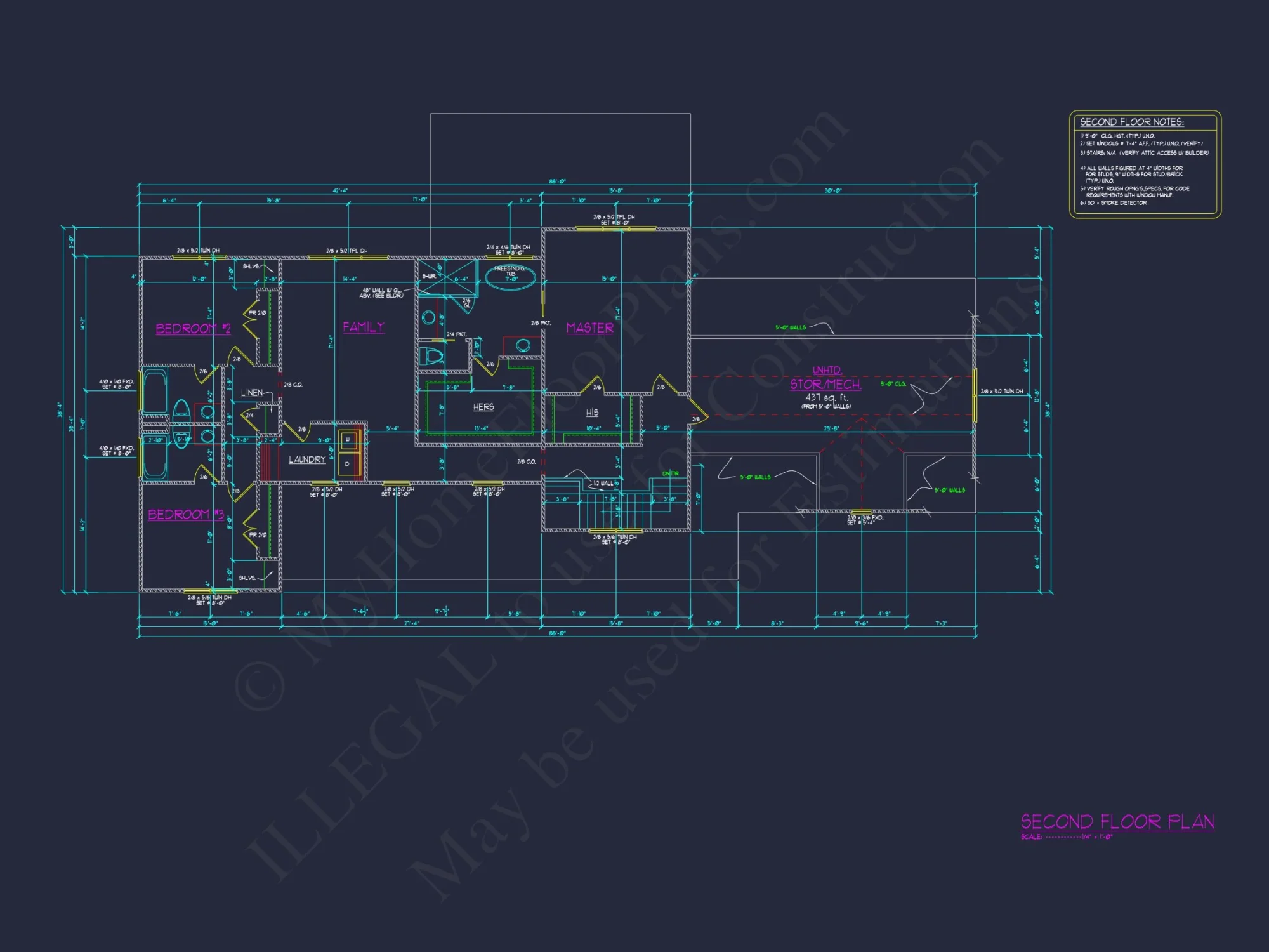 Colonial Farmhouse house Plan with CAD Designs and Floor Blueprint
