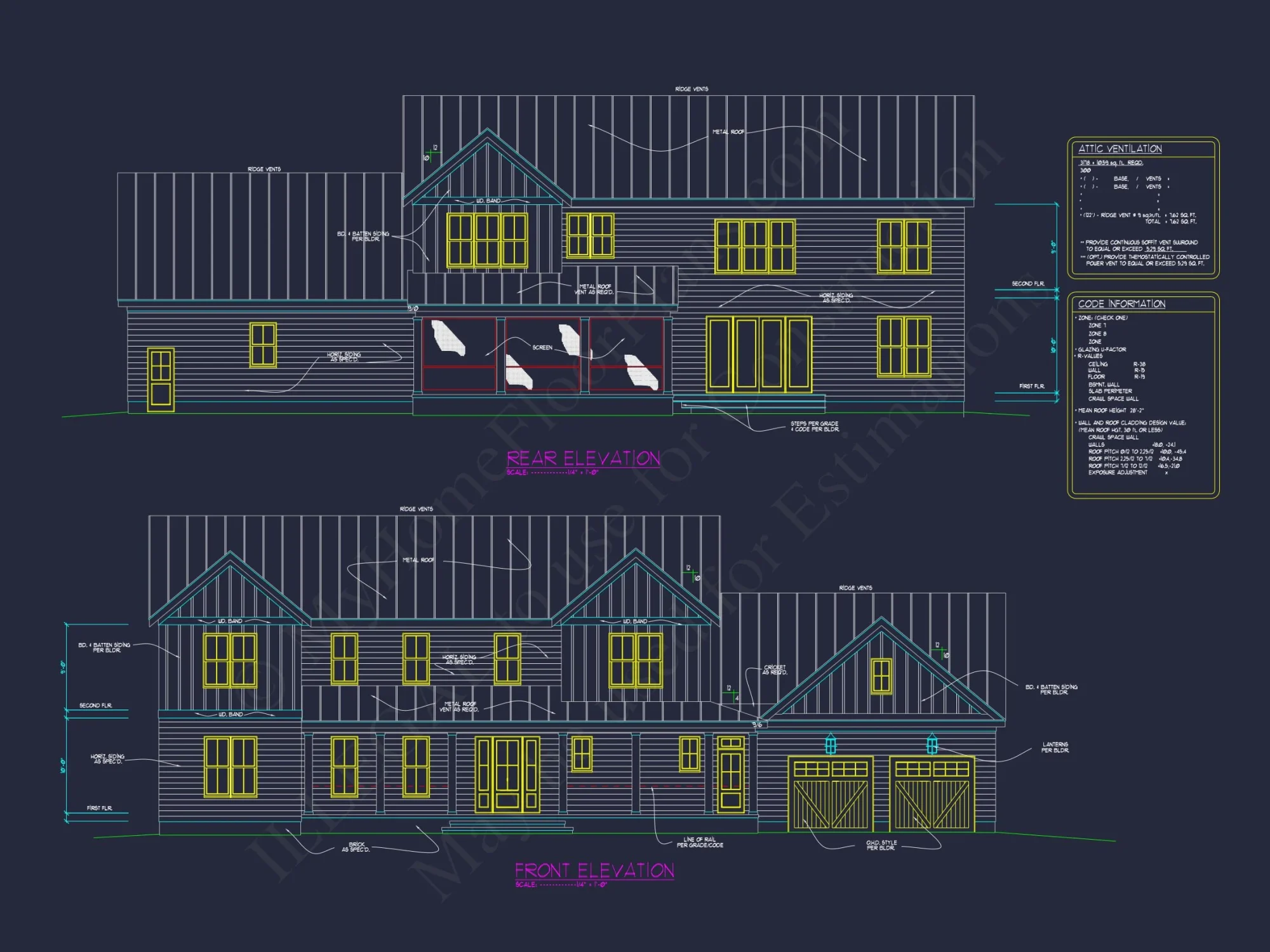 Colonial Farmhouse house Plan with CAD Designs and Floor Blueprint