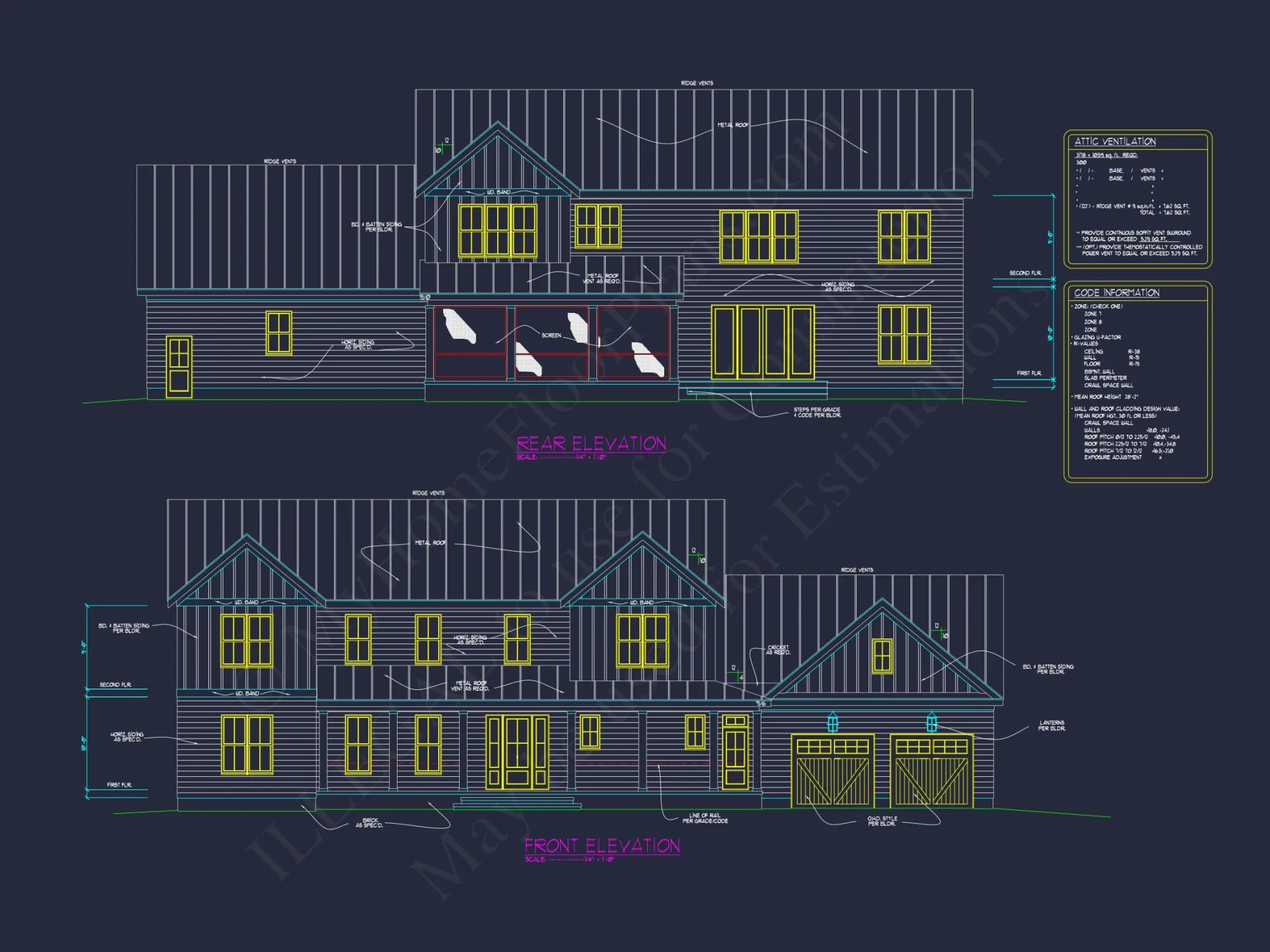 Colonial Farmhouse house Plan with CAD Designs and Floor Blueprint