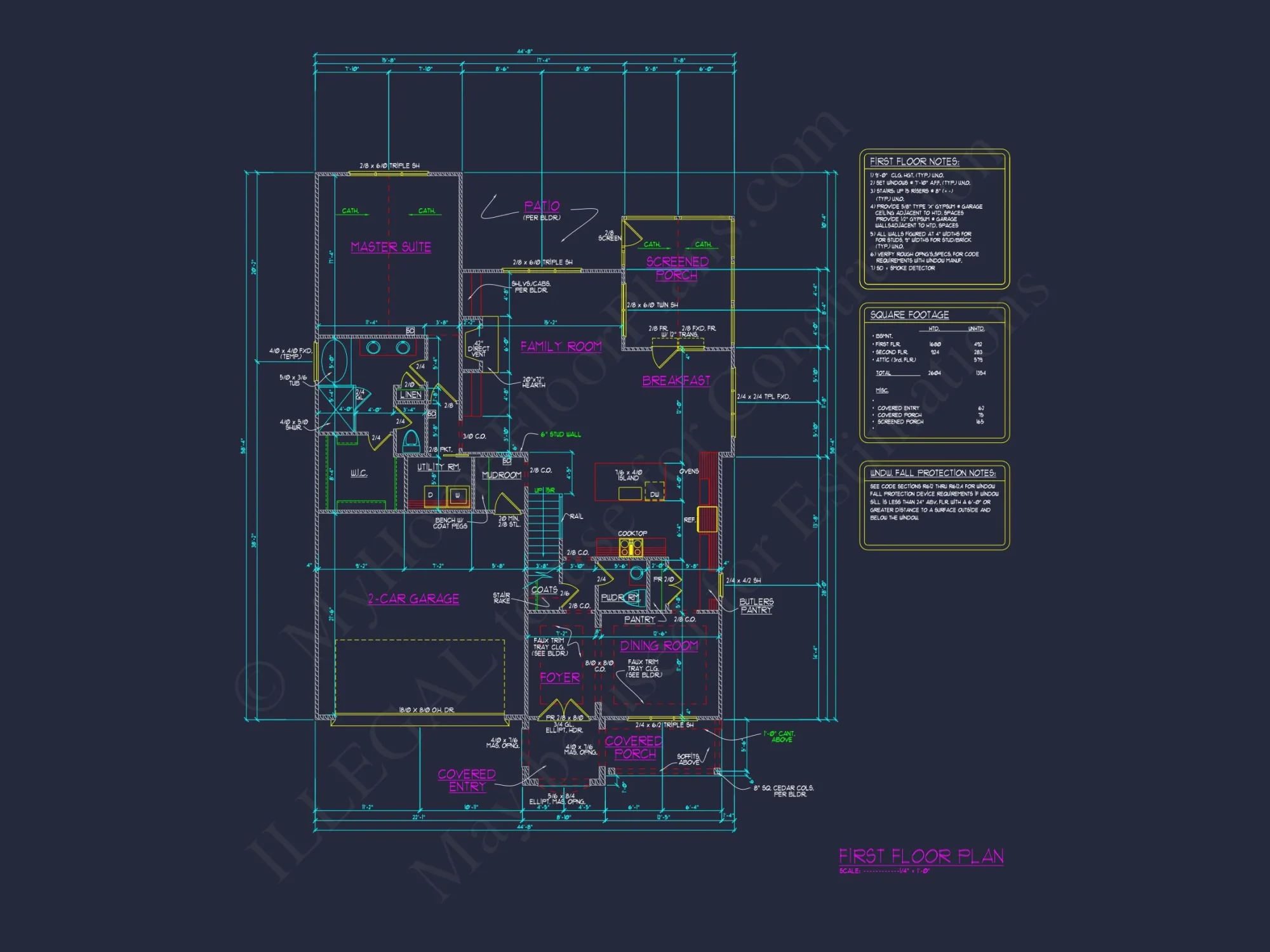 Elegant house Plan with Floor Plan, CAD Blueprint & Designs