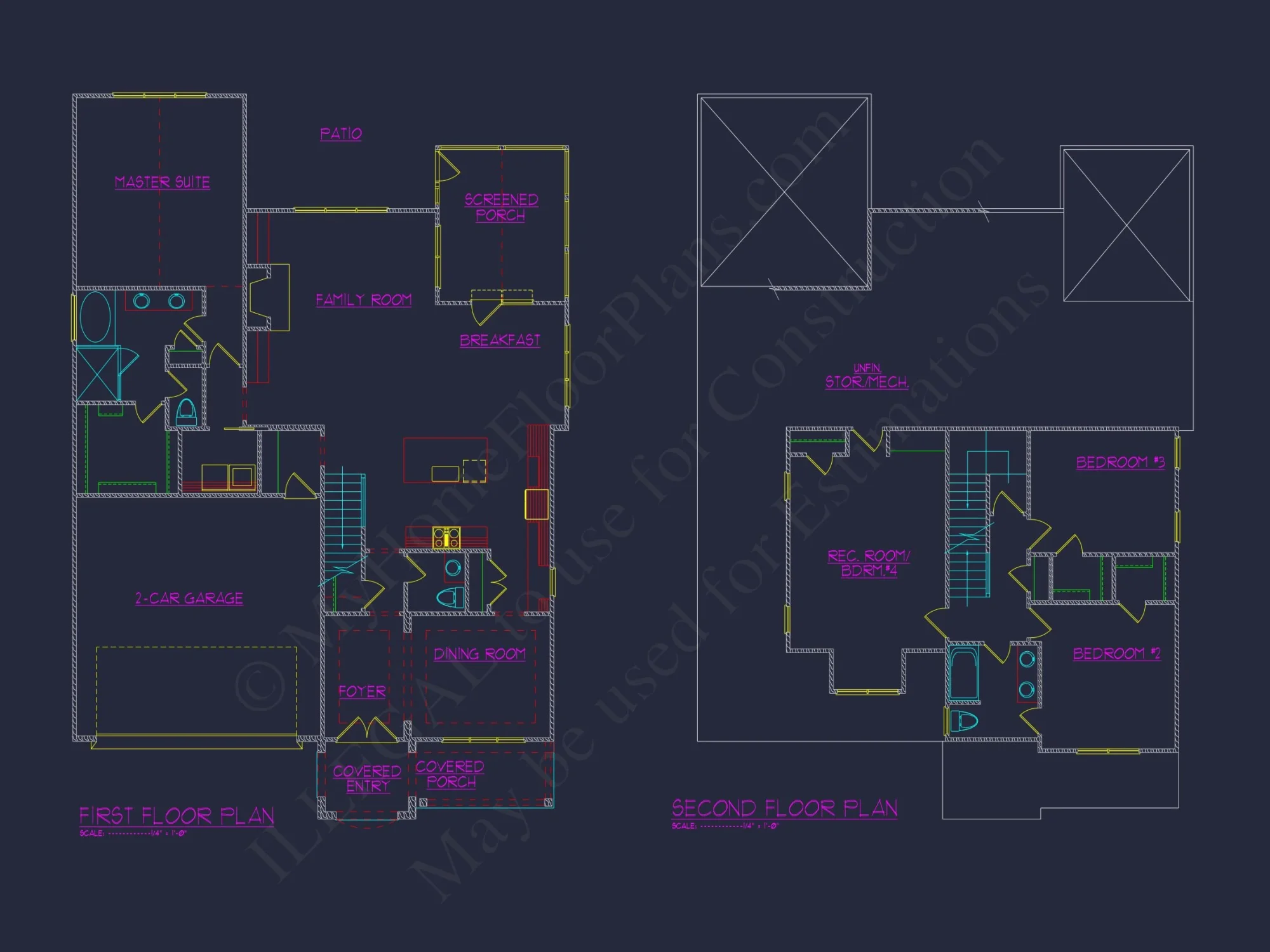 Elegant house Plan with Floor Plan, CAD Blueprint & Designs