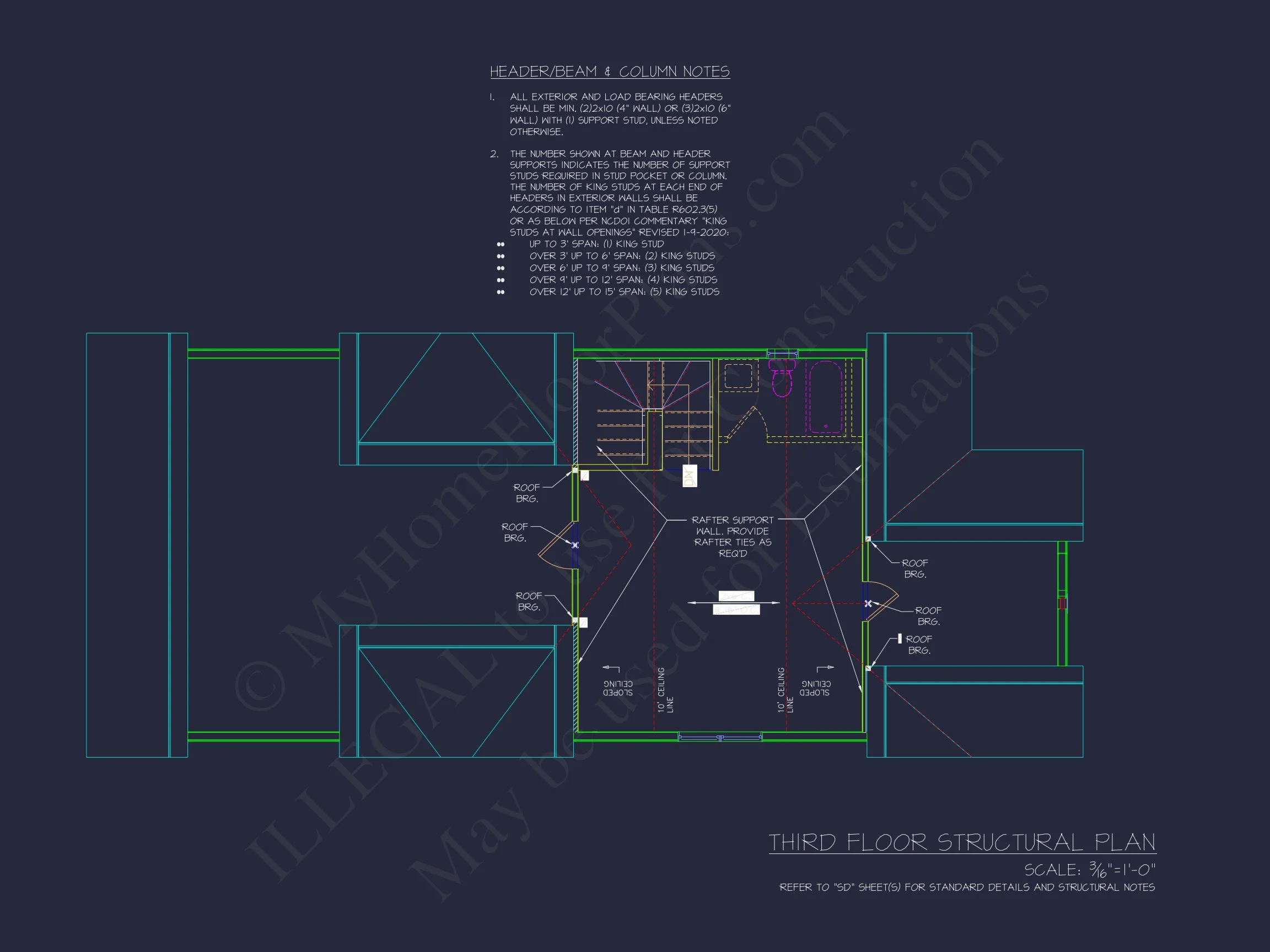 Modern Craftsman house Plan with 3-Story Floor Blueprint Designs