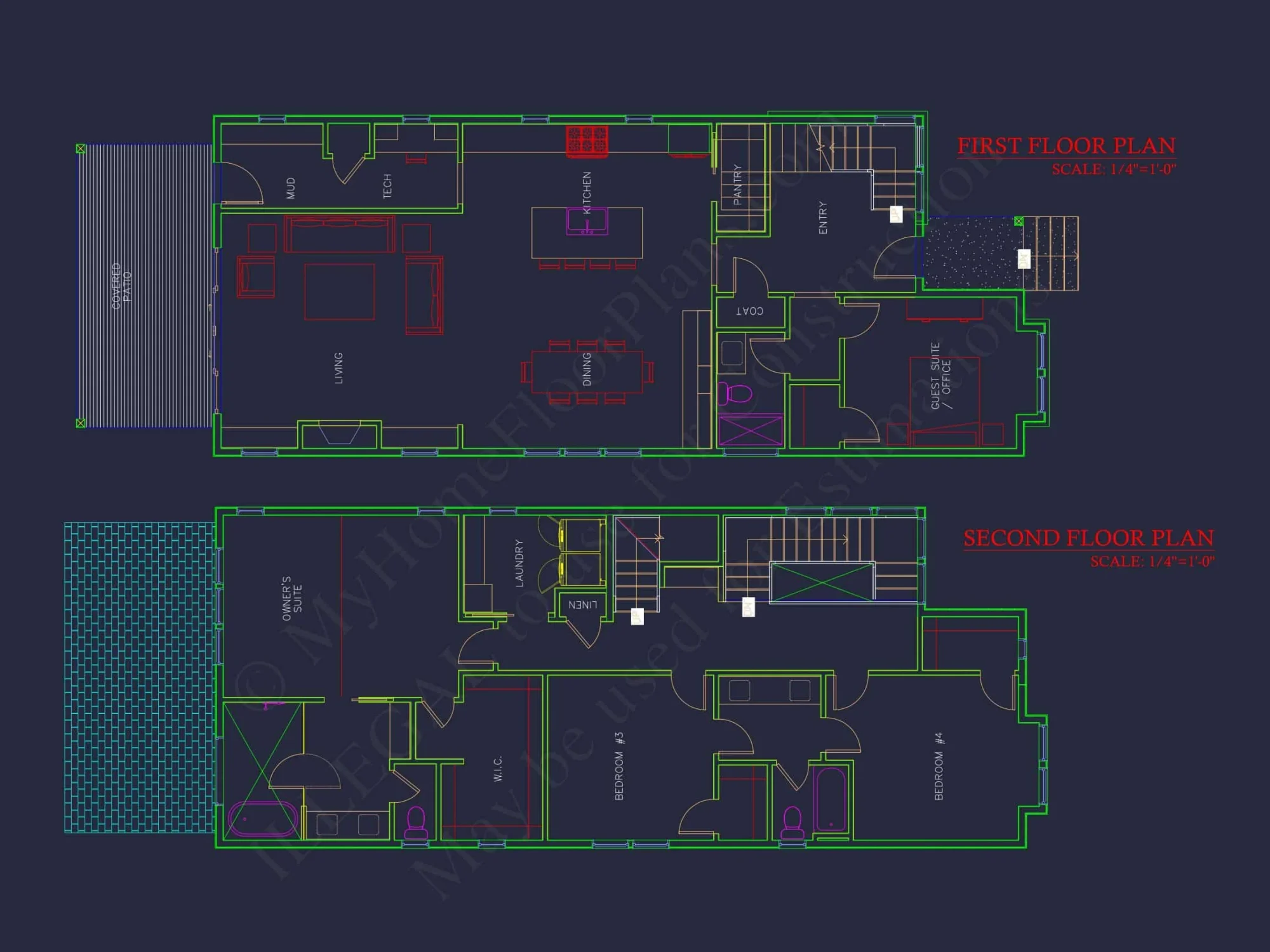 Modern Craftsman house Plan with 3-Story Floor Blueprint Designs