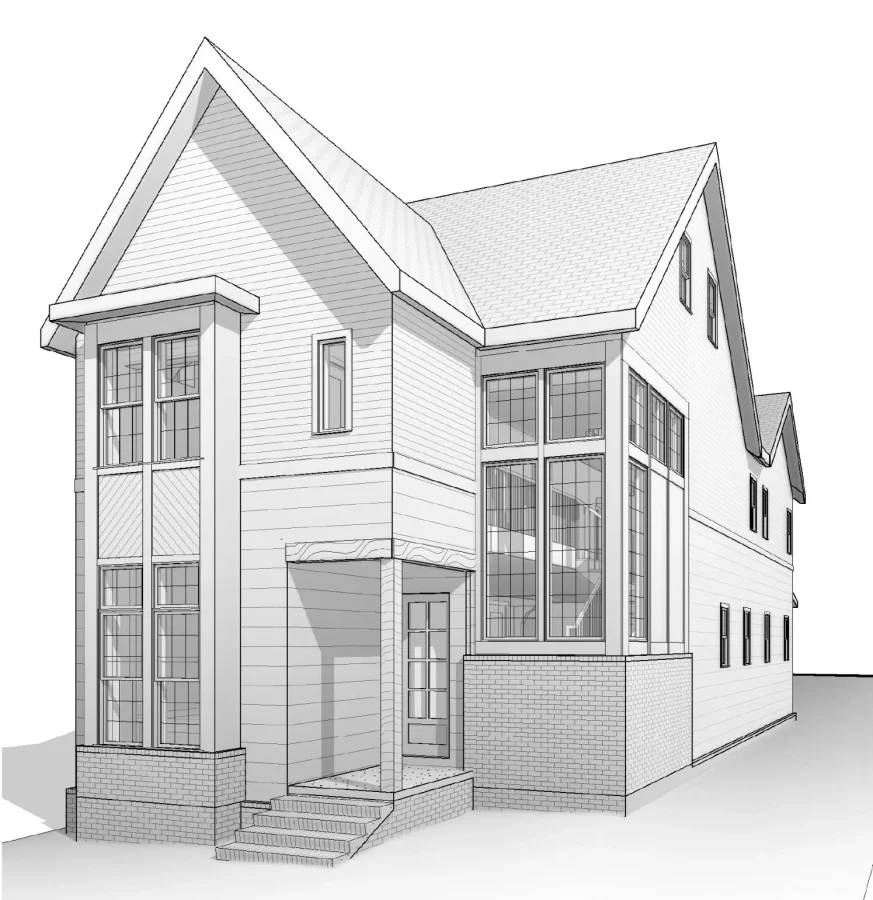 Modern Craftsman house Plan with 3-Story Floor Blueprint Designs