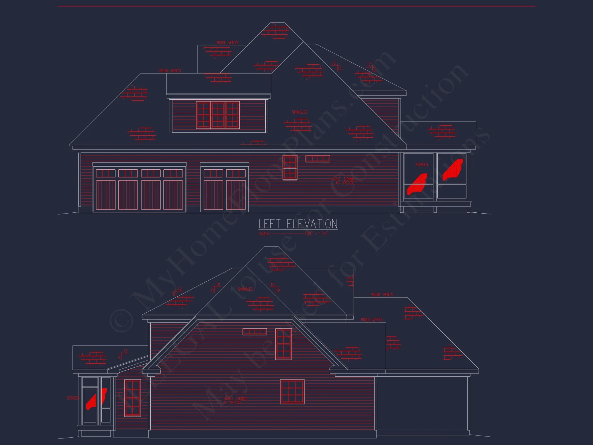 Modern Craftsman house Plan with Spacious Floor Design and CAD Blueprints