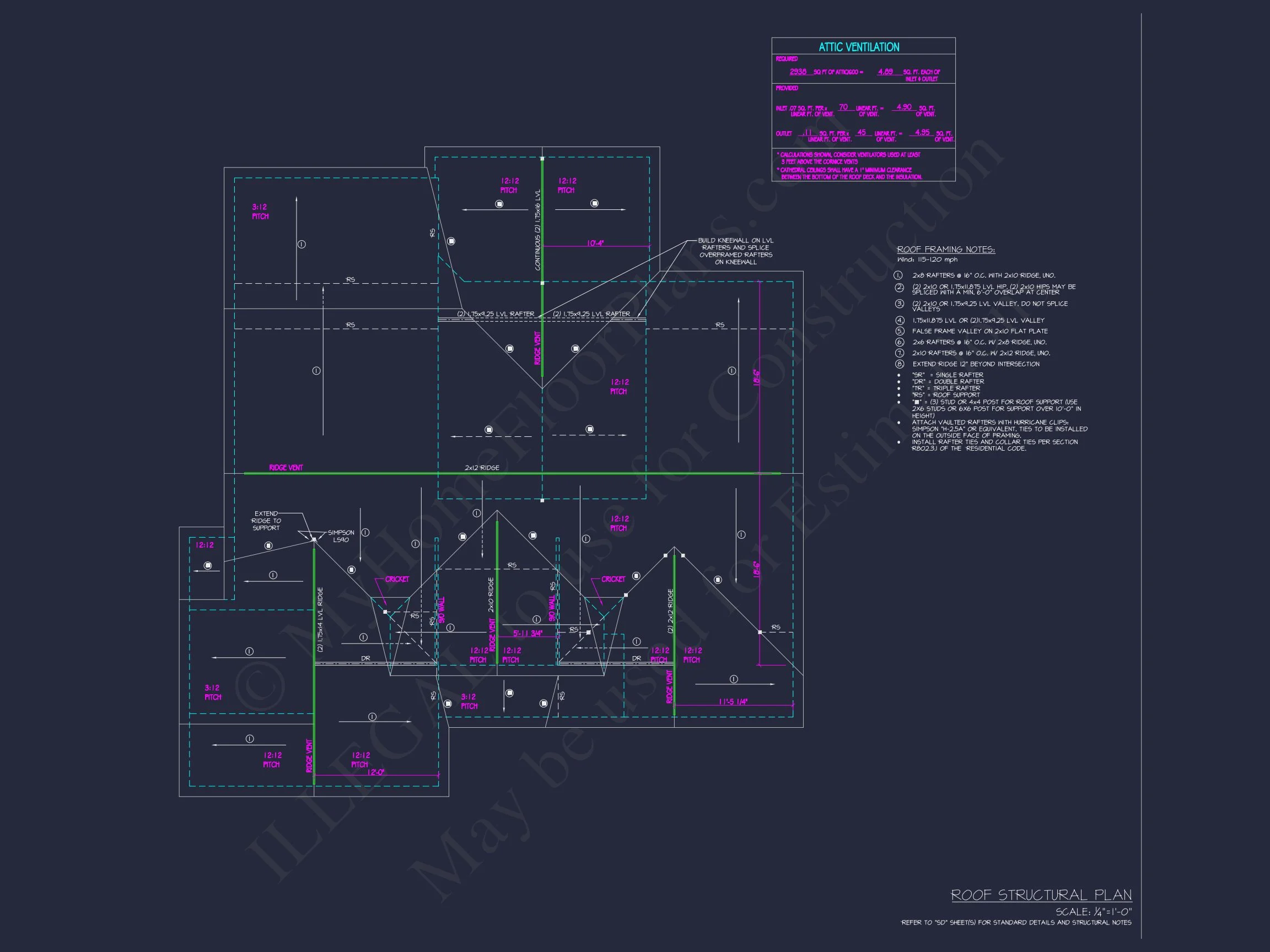 20-2038 HOUSE PLAN - Elegant House Plan with 4 Bedrooms, CAD Designs & Blueprint Layout 13 Elegant house Plan with 4 Bedrooms, CAD Designs & Blueprint Layout