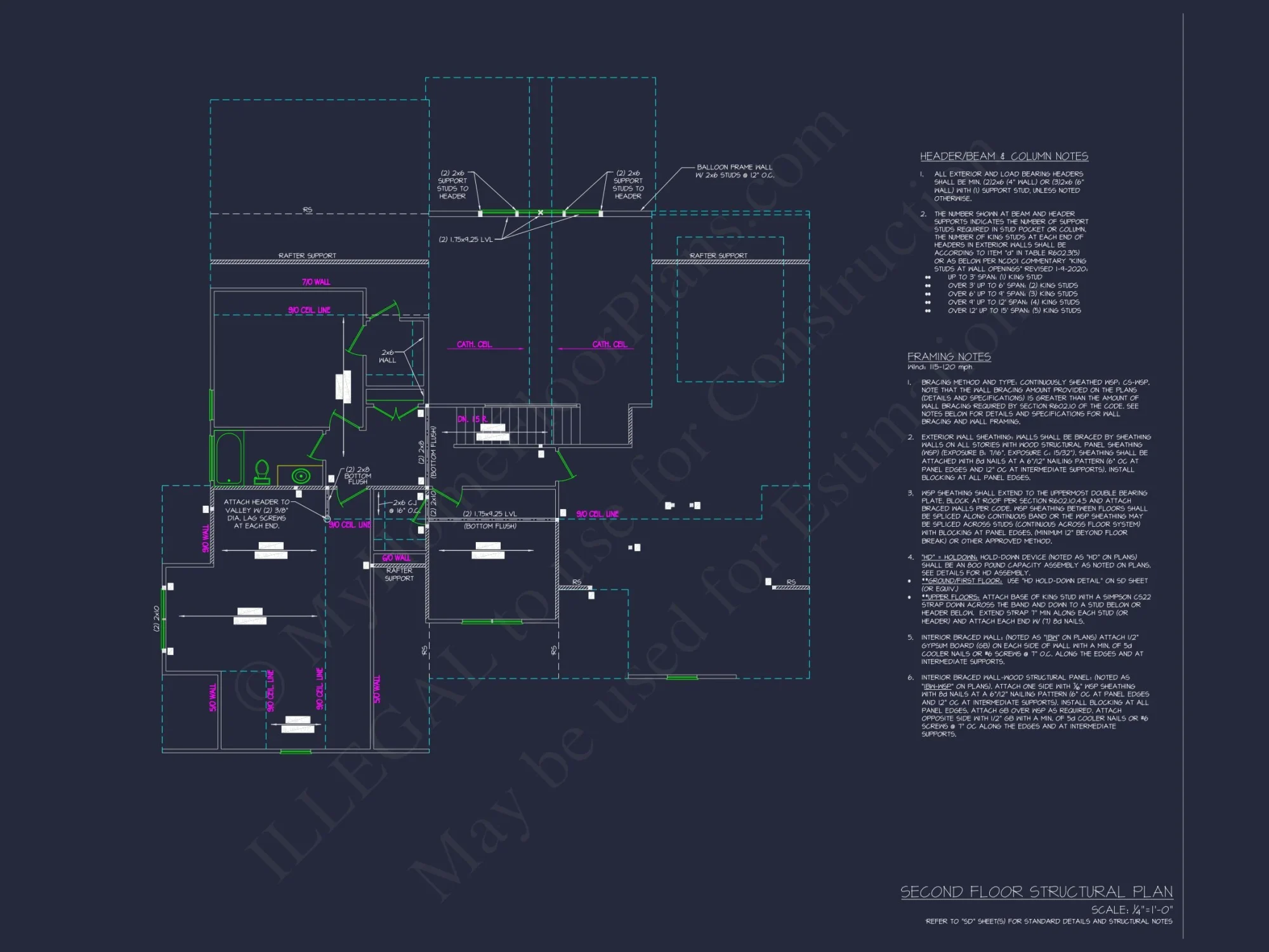 Elegant house Plan with 4 Bedrooms, CAD Designs & Blueprint Layout