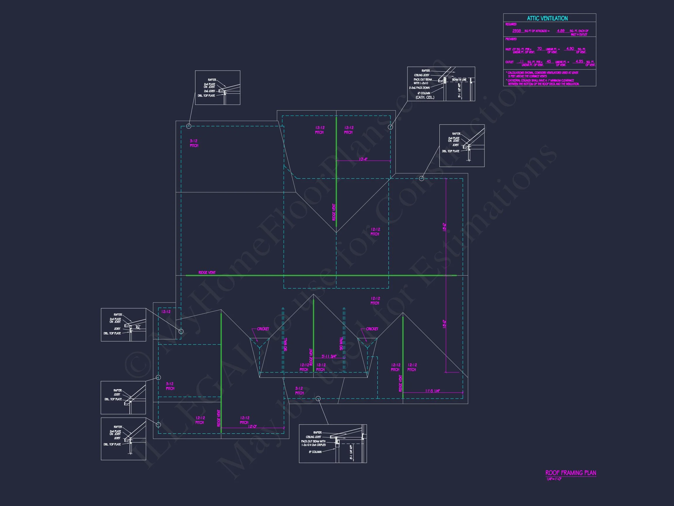 20-2038 HOUSE PLAN - Elegant House Plan with 4 Bedrooms, CAD Designs & Blueprint Layout 9 Elegant house Plan with 4 Bedrooms, CAD Designs & Blueprint Layout