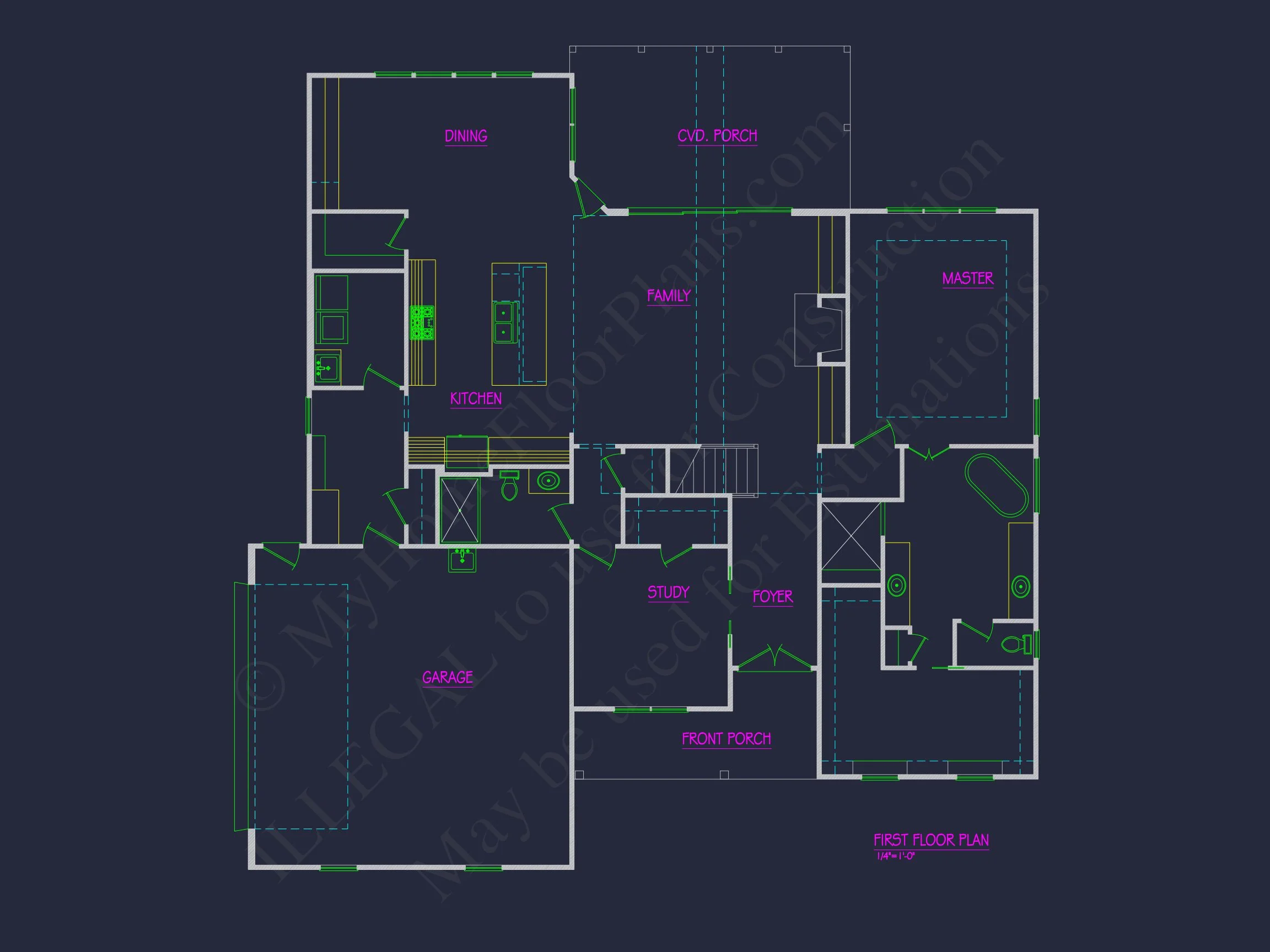 20-2038 HOUSE PLAN - Elegant House Plan with 4 Bedrooms, CAD Designs & Blueprint Layout 4 Elegant house Plan with 4 Bedrooms, CAD Designs & Blueprint Layout