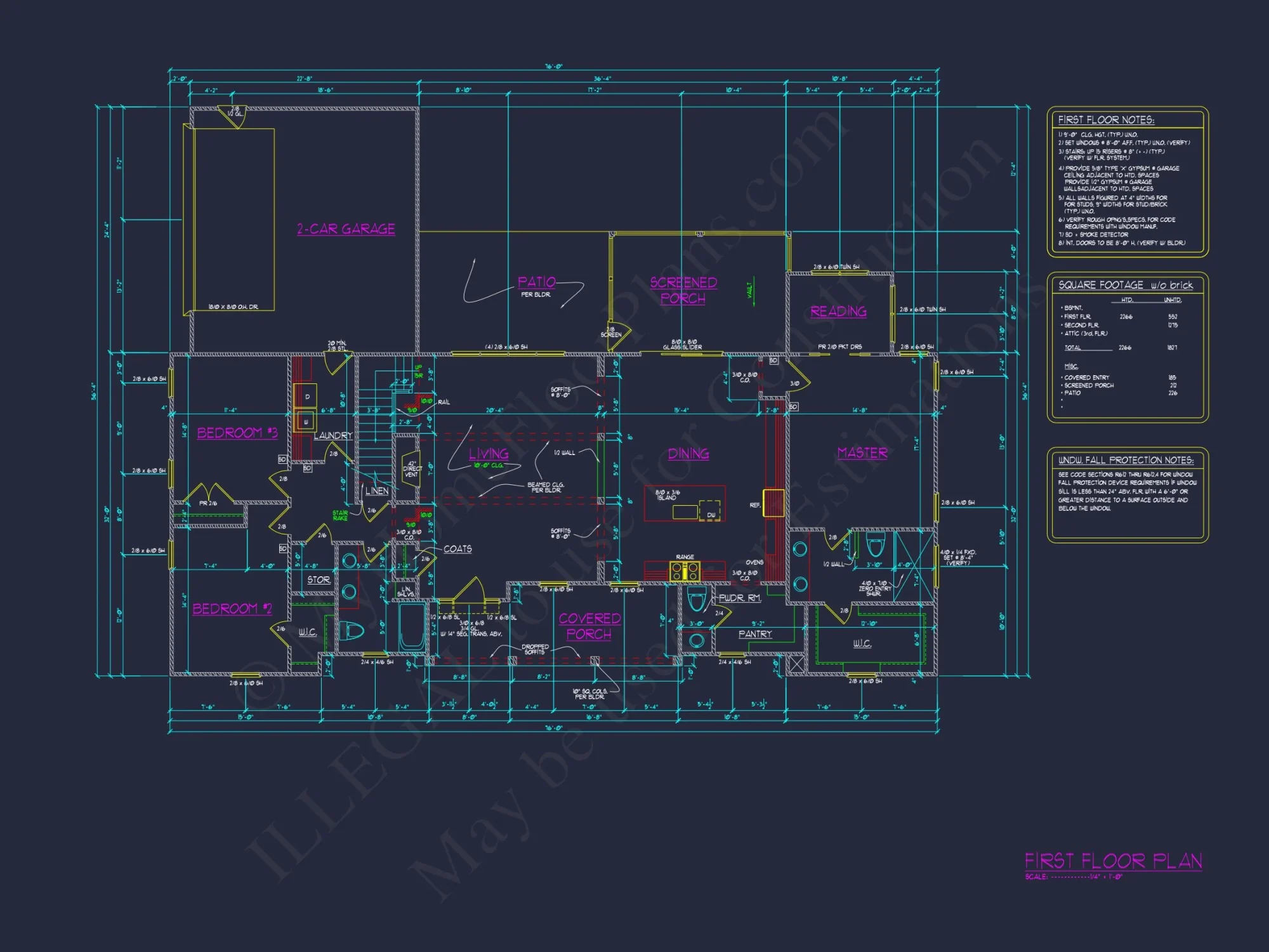 Stylish Modern Craftsman Floor Plan with Open Design
