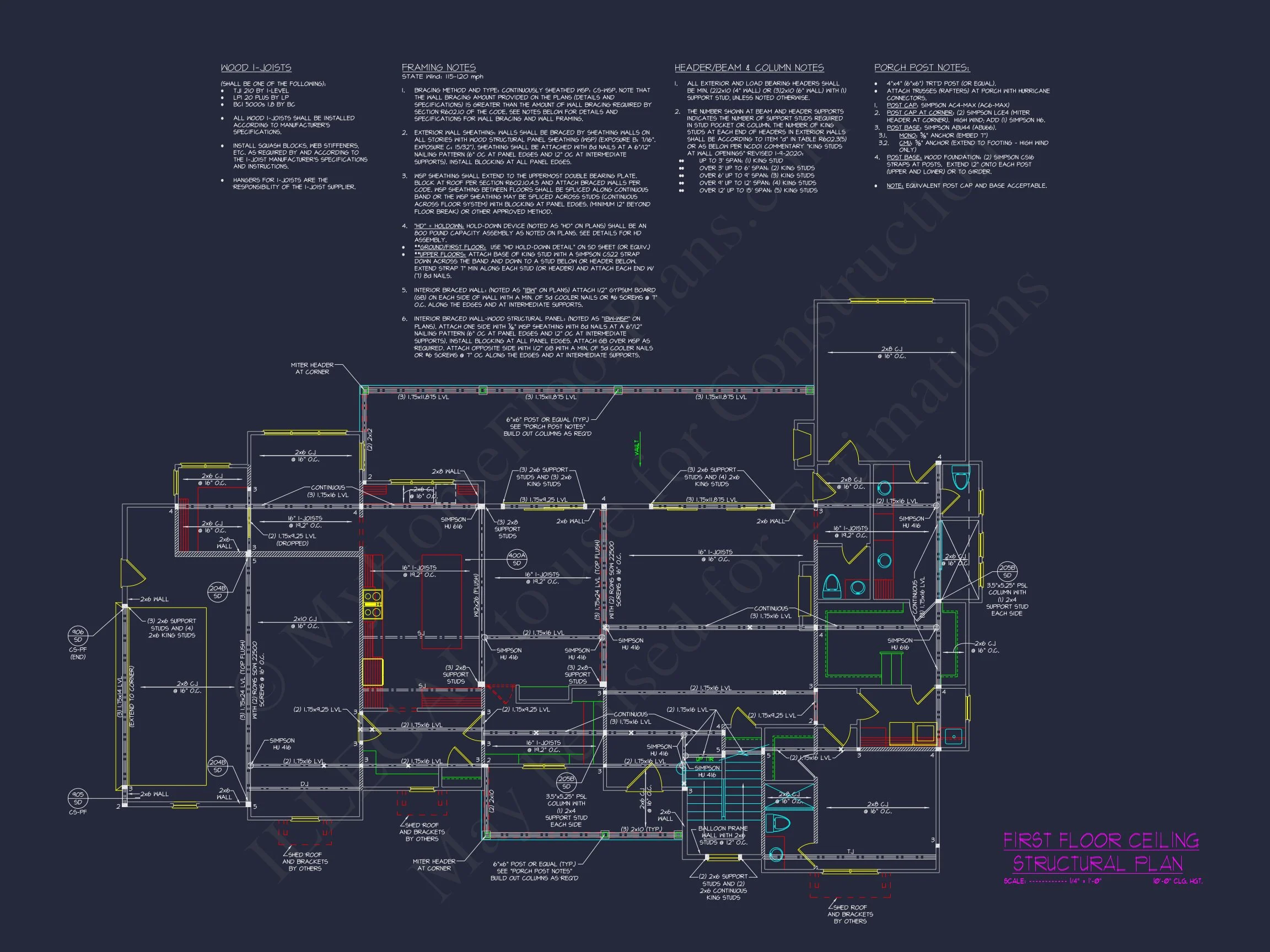 Traditional Farmhouse house Design with Detailed Floor Plan and CAD
