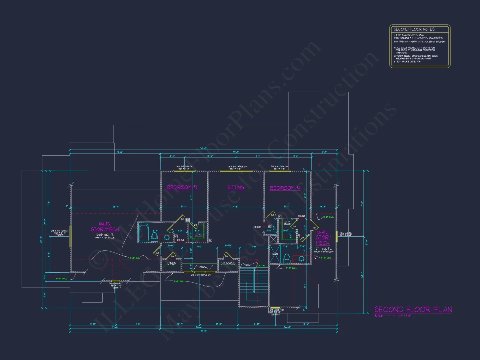 Traditional Farmhouse house Design with Detailed Floor Plan and CAD