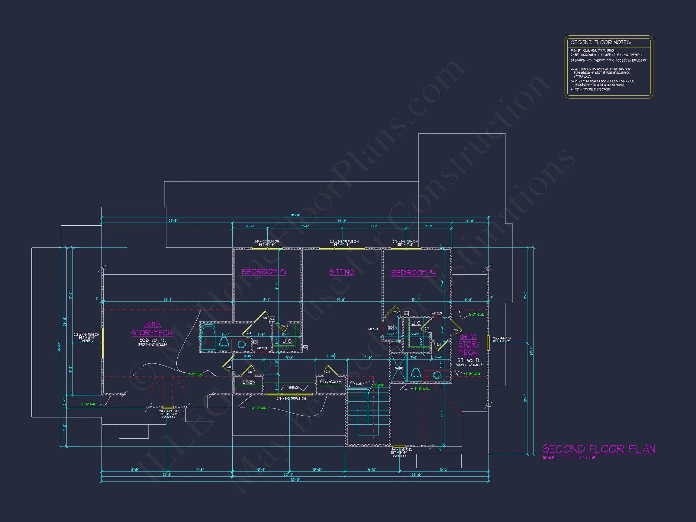 Traditional Farmhouse house Design with Detailed Floor Plan and CAD