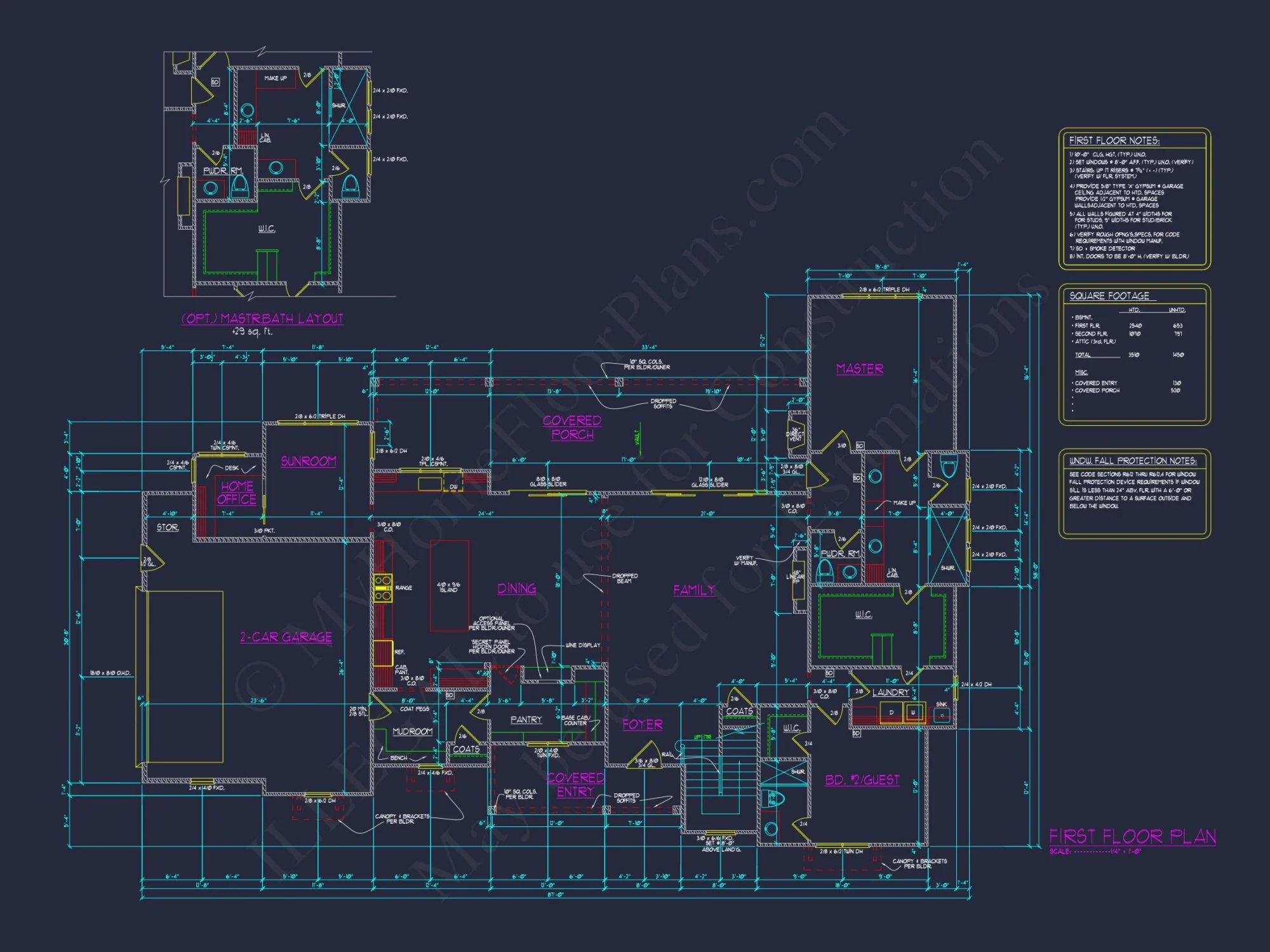 Traditional Farmhouse house Design with Detailed Floor Plan and CAD