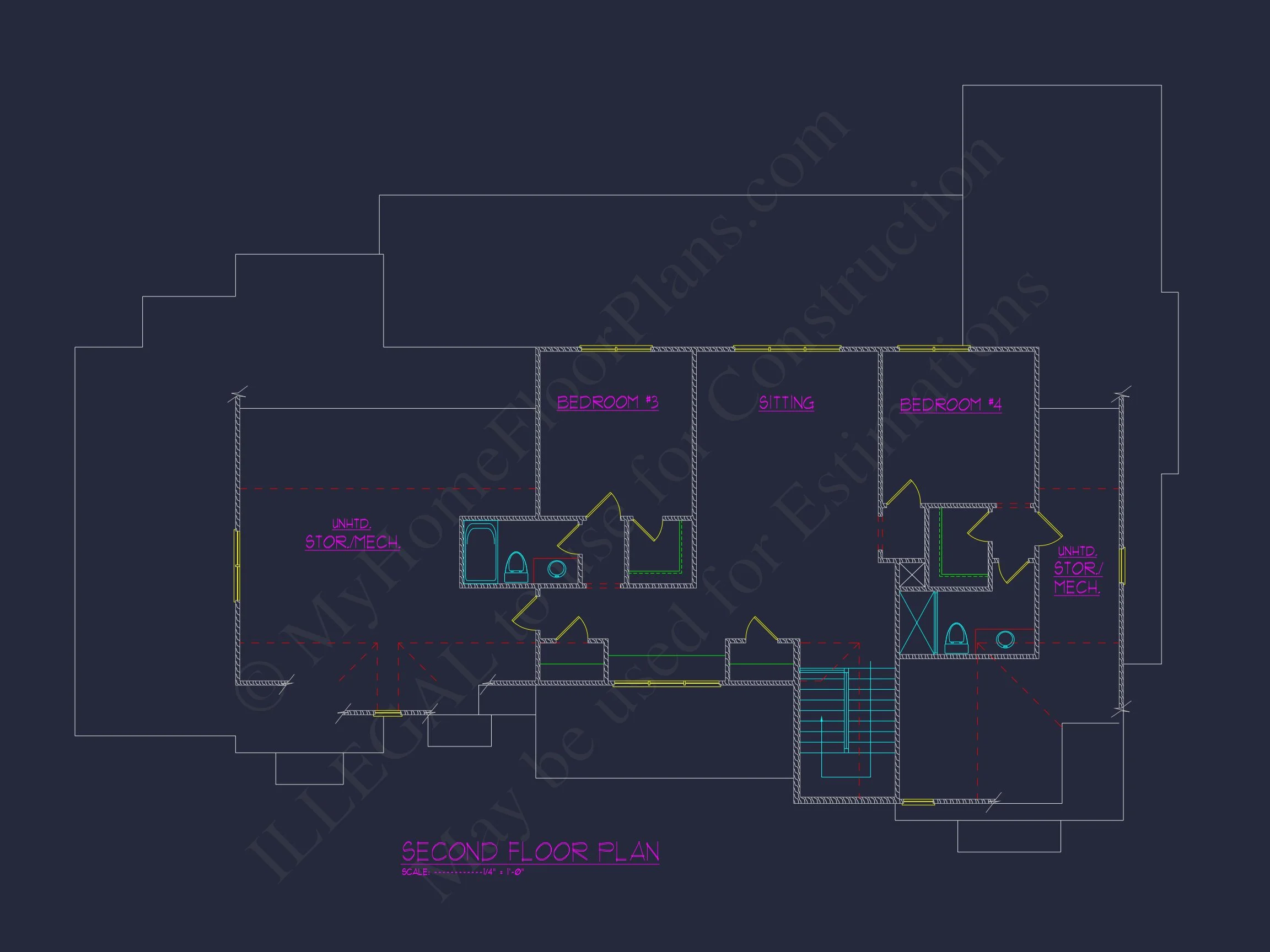 Traditional Farmhouse house Design with Detailed Floor Plan and CAD