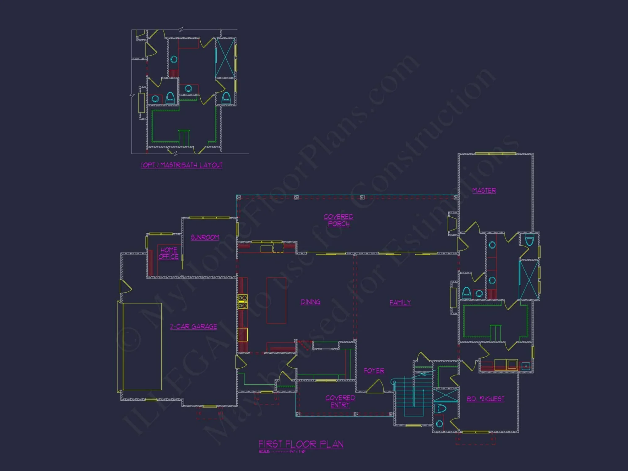Traditional Farmhouse house Design with Detailed Floor Plan and CAD