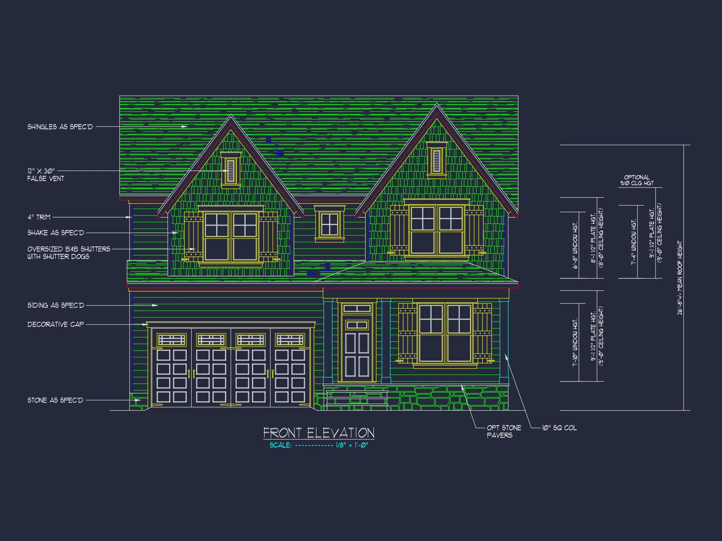 20-1952 HOUSE PLAN - Charming 2-Story House Plan with CAD Designs and Blueprints 2 Charming 2-Story house Plan with CAD Designs and Blueprints