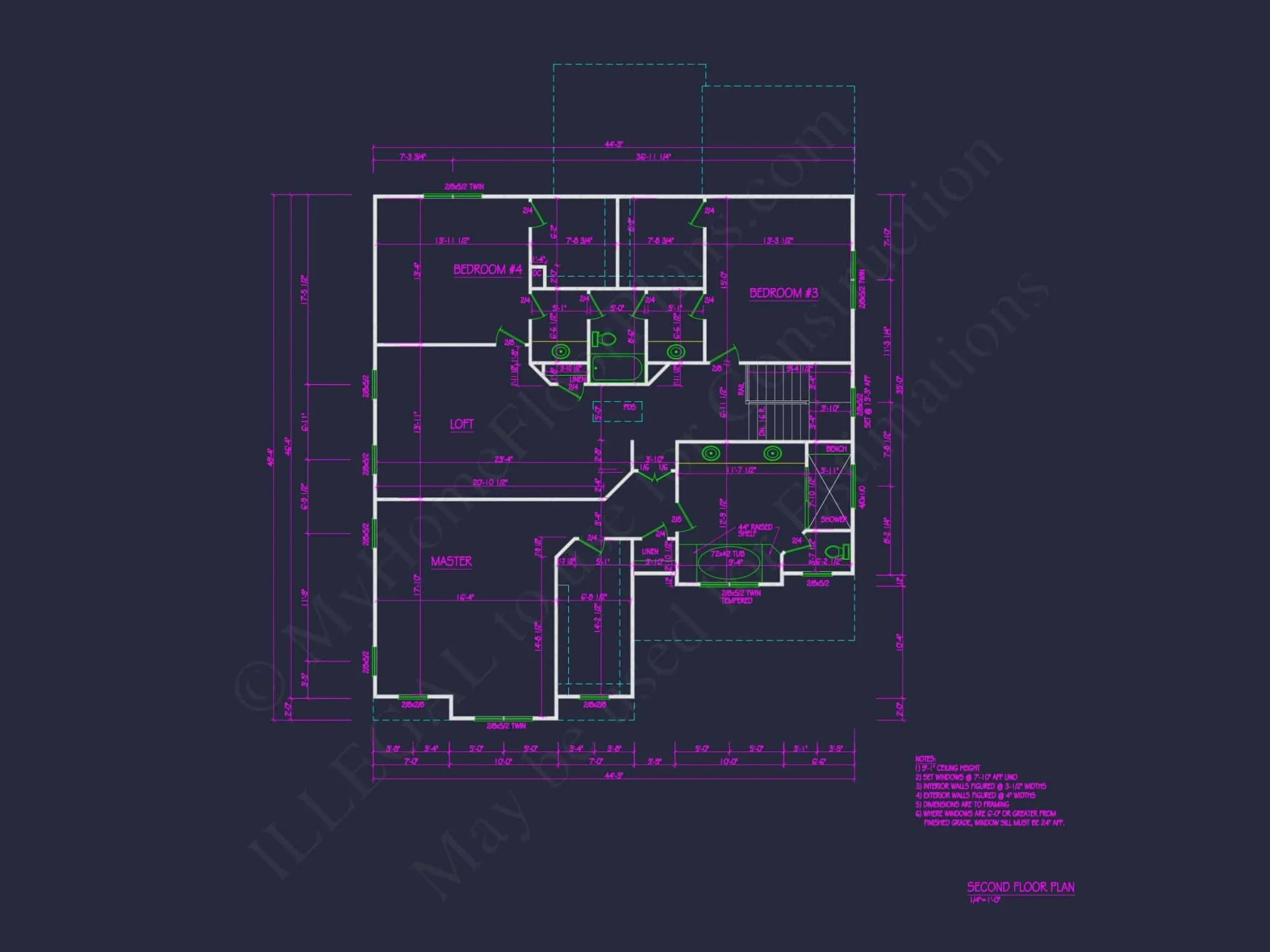 Modern Suburban house Plan with Open Floor Plan Designs