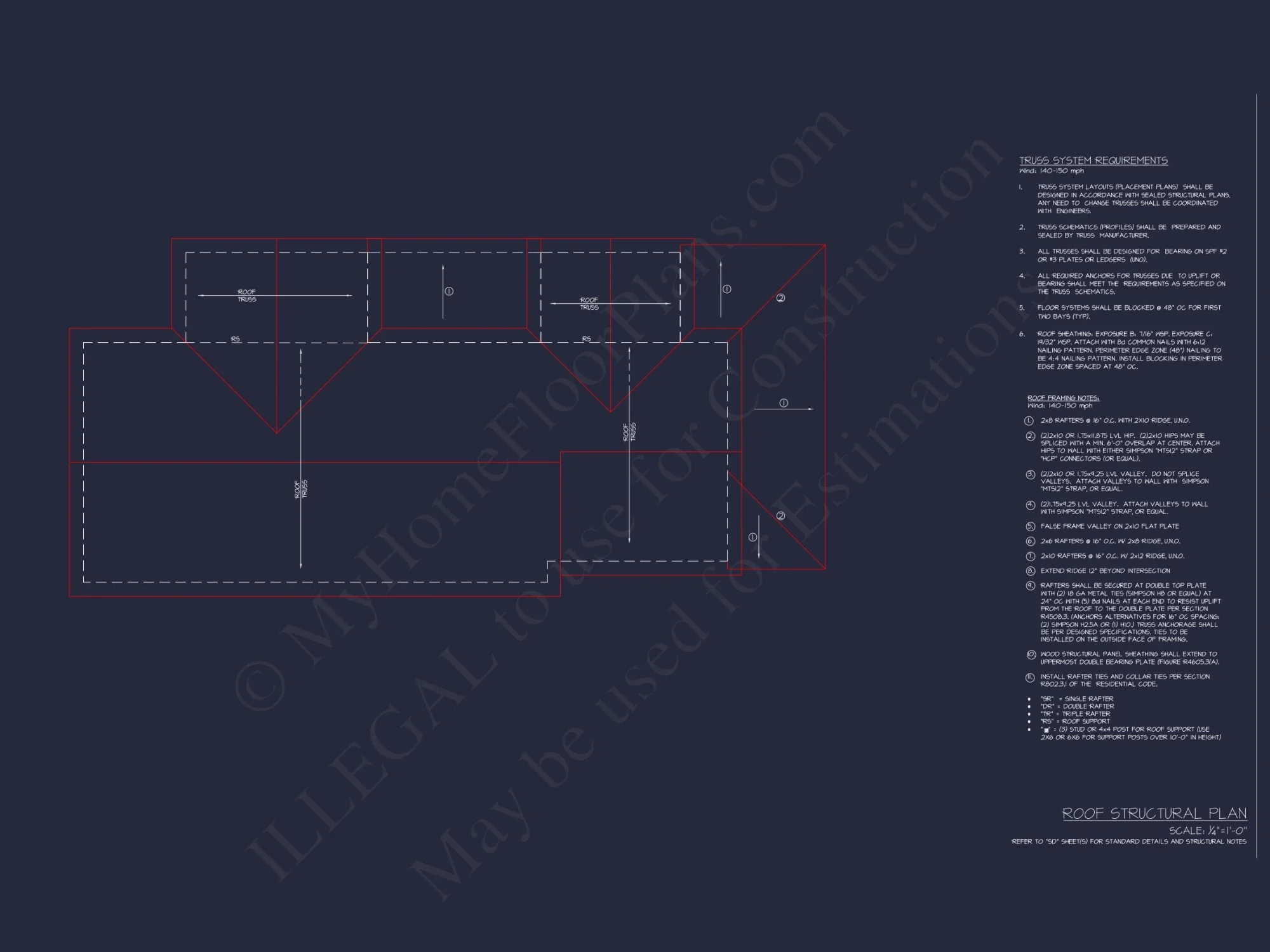 Modern house Plan with Detailed CAD Blueprint and Architecture