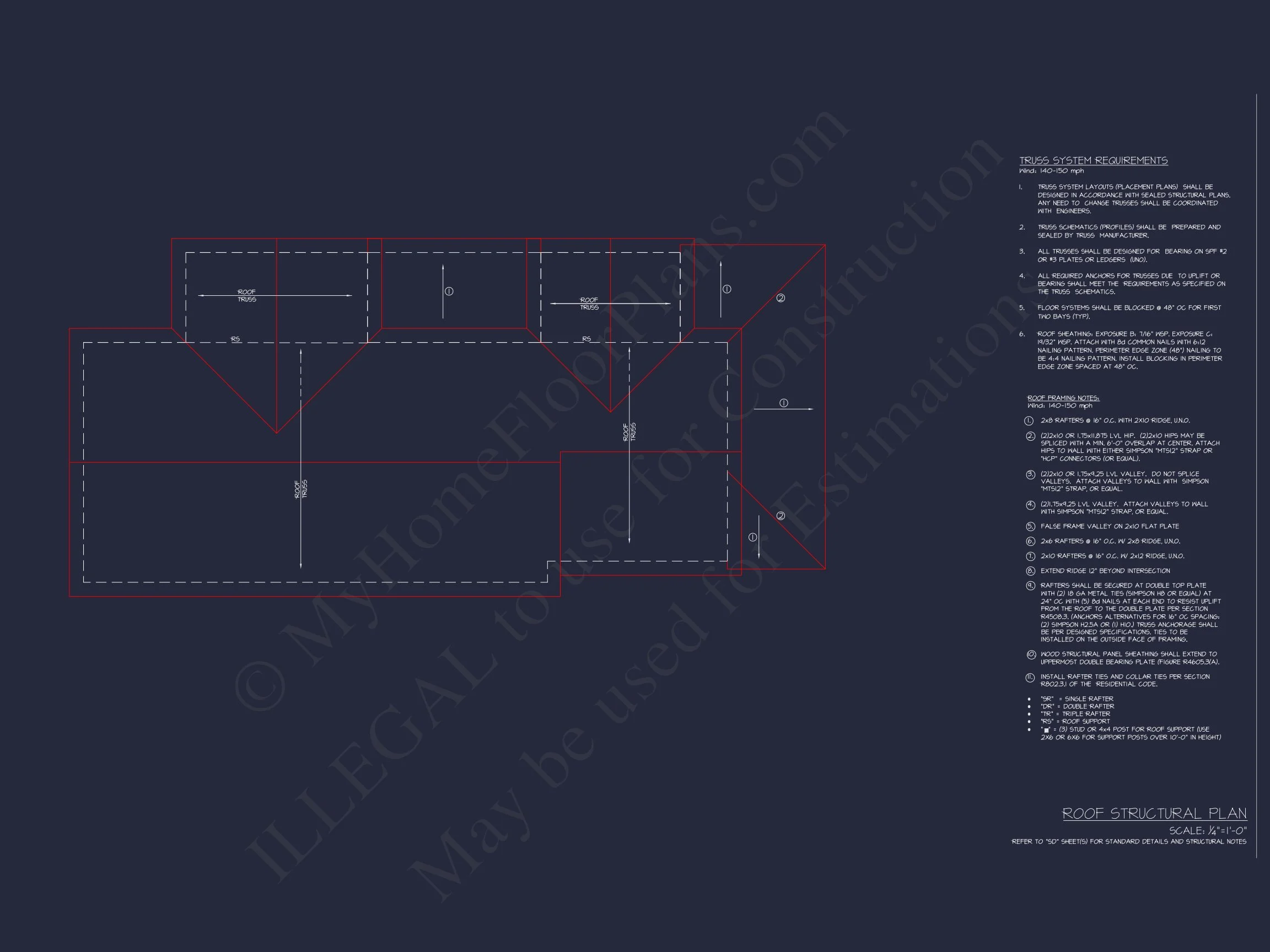Modern house Plan with Detailed CAD Blueprint and Architecture