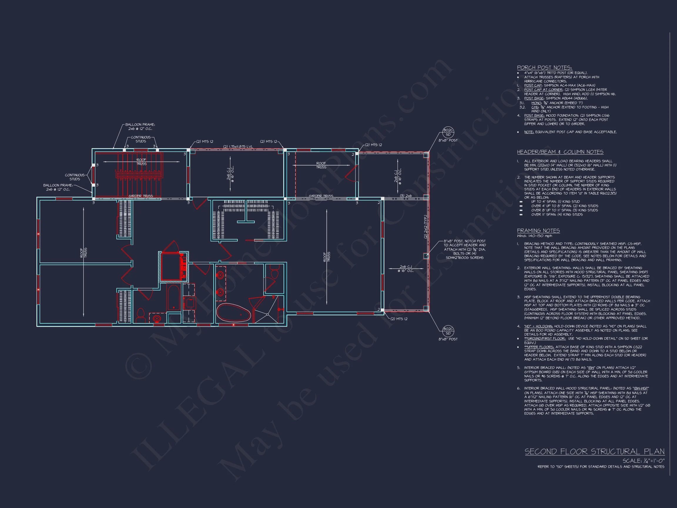 Modern house Plan with Detailed CAD Blueprint and Architecture