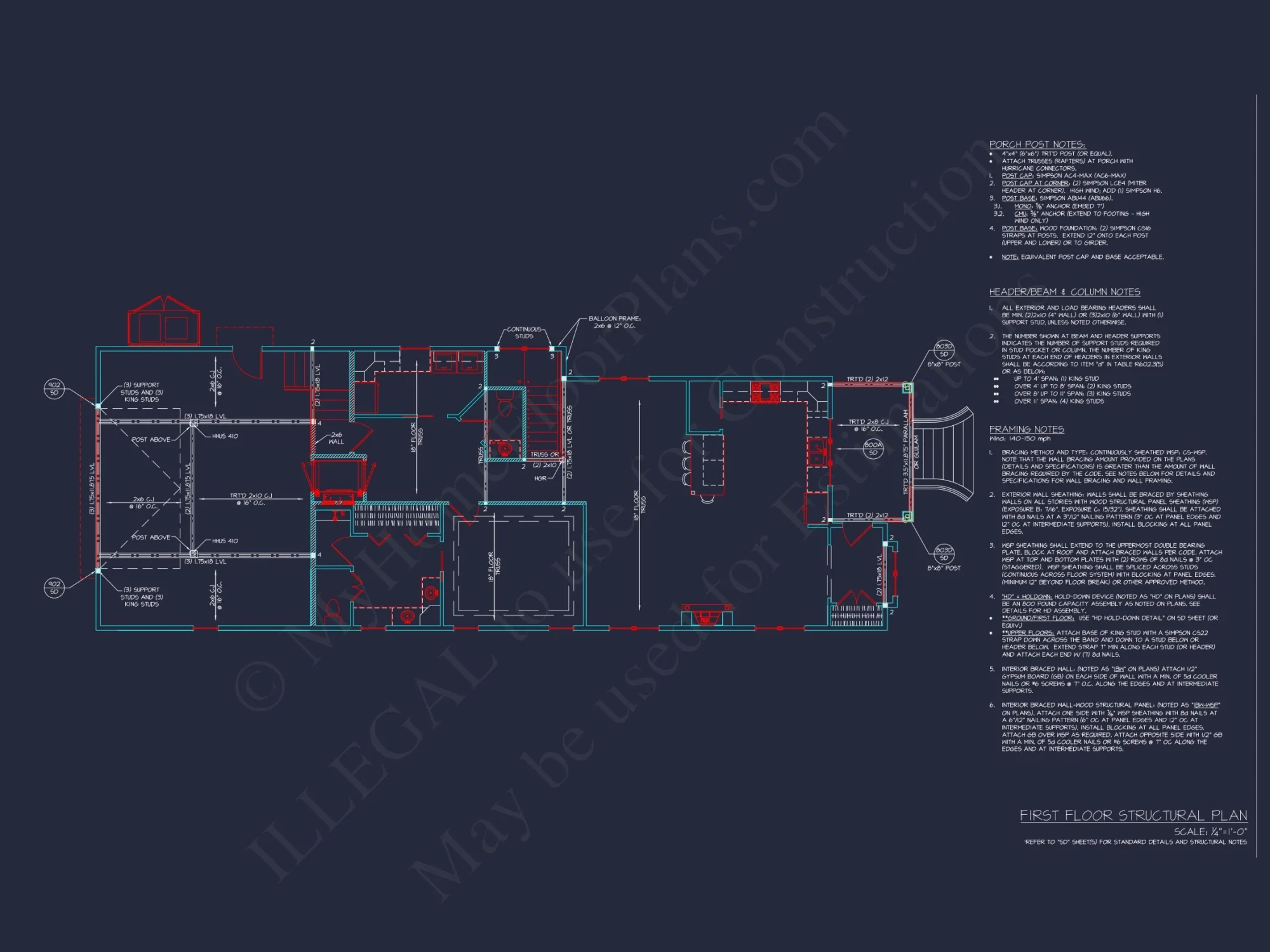 Modern 2-Story house Plan with CAD Blueprint & Designs