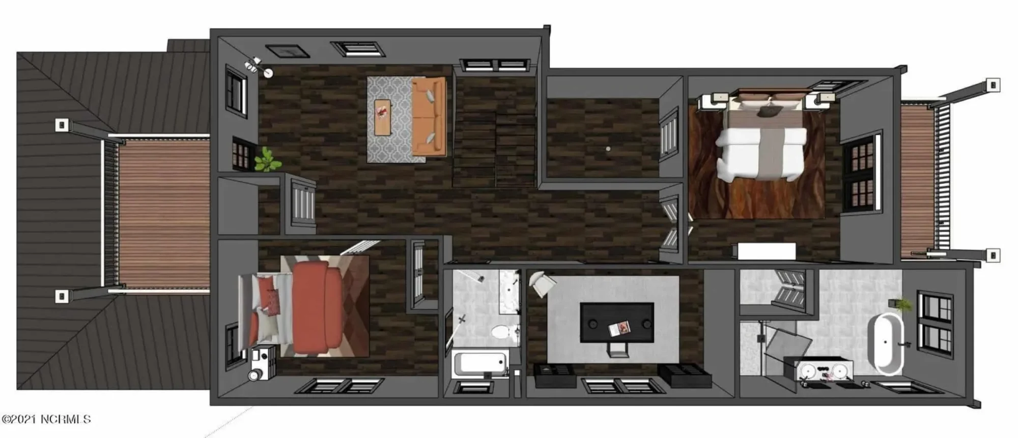 Modern 2-Story house Plan with CAD Blueprint & Designs